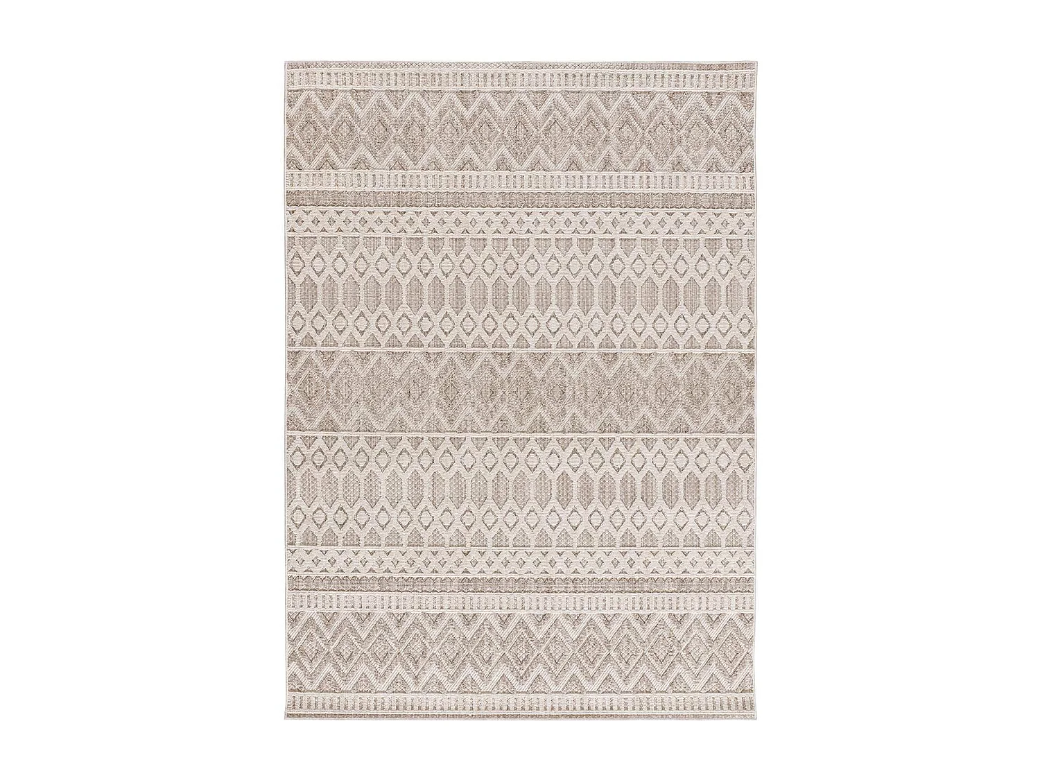 Alfombra interior  - étnico con relieve - beige - 77 x 150 cm - ELEMENT