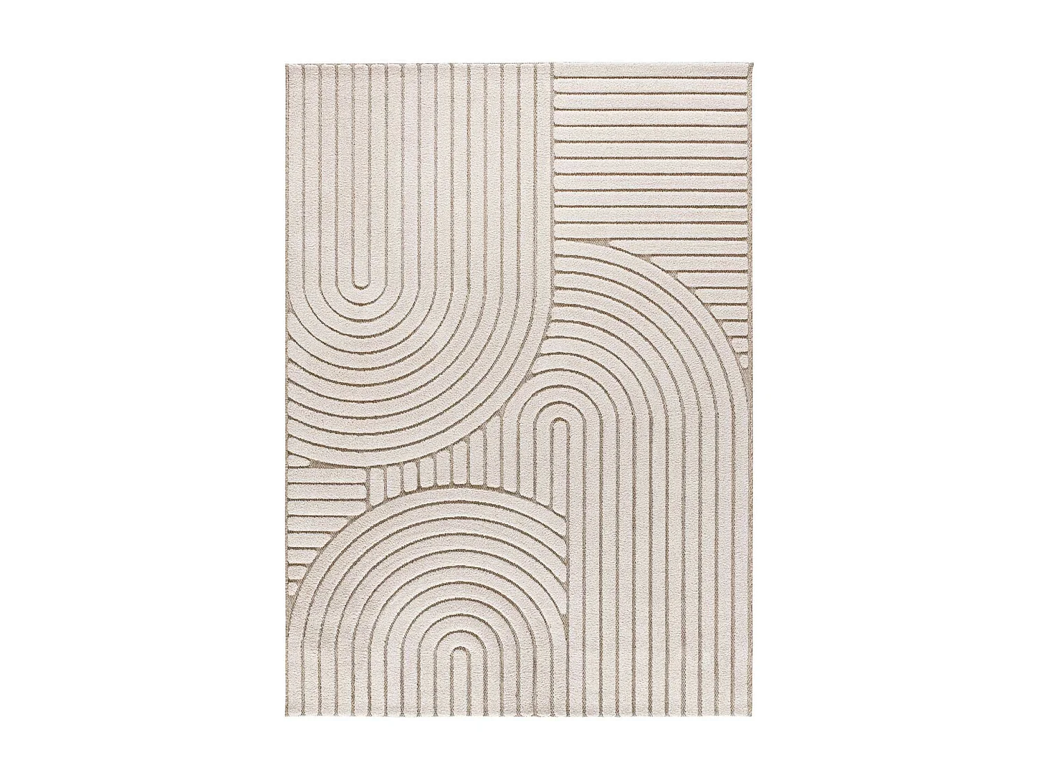 Tapis intérieur - scandinave avec relief - blanc - 160 x 230 cm - DIENA