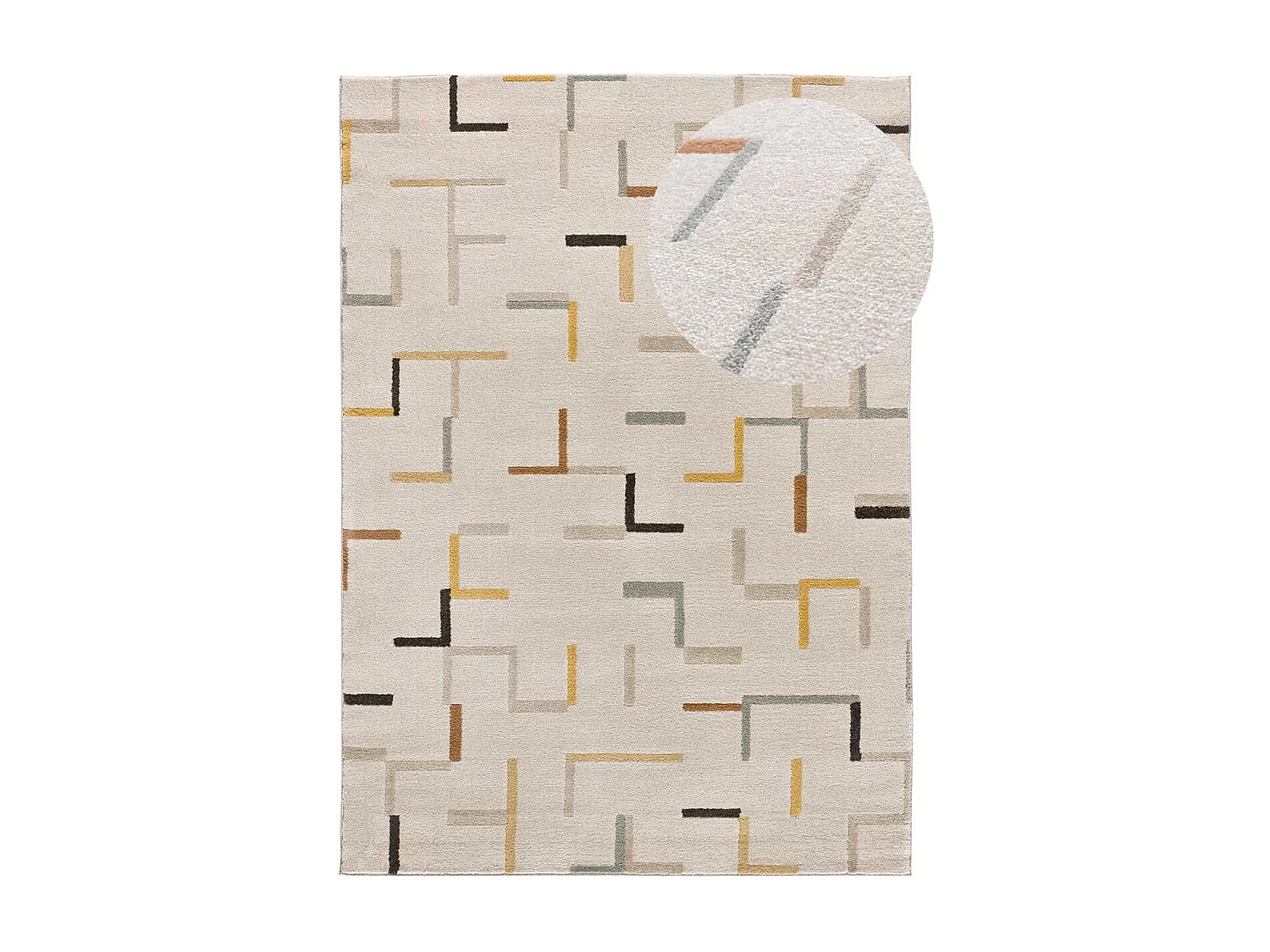 Kurzflorteppiche - geometrisch - mehrfarbig - 80x150 cm - DOMUS