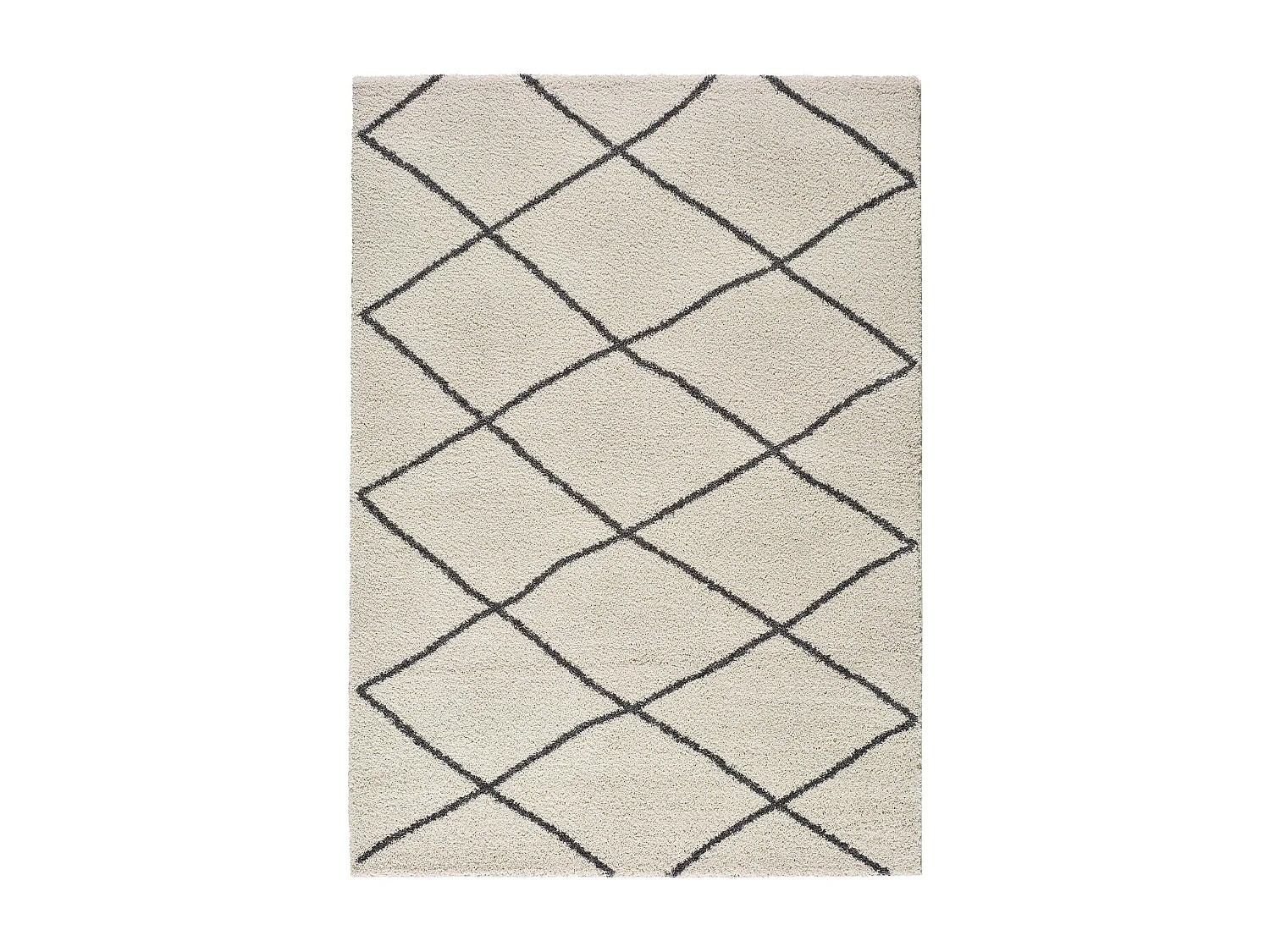 Tapis intérieur - ethnique - blanc - 60 x 120 cm - ATLAS