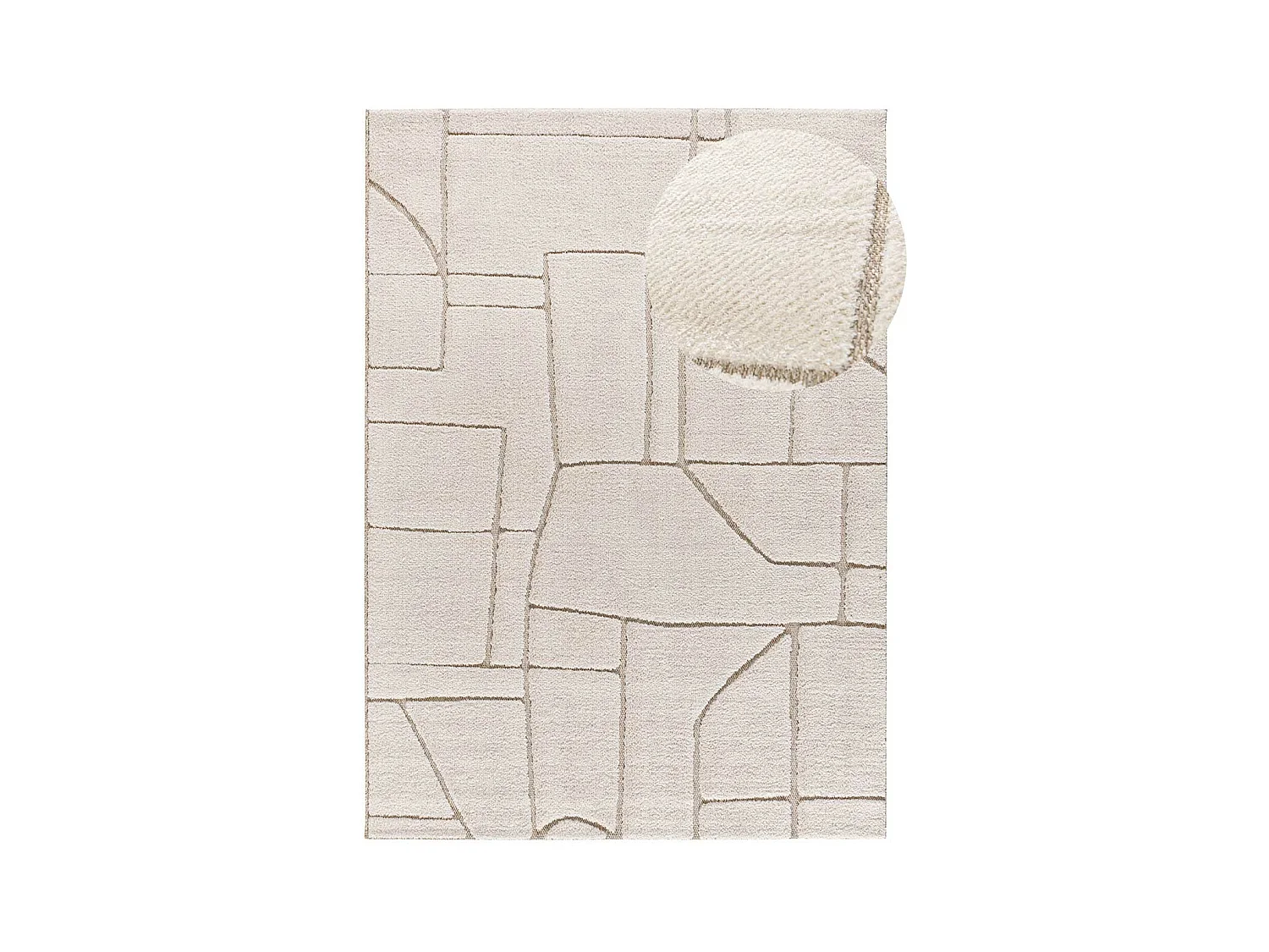Tapis intérieur - scandinave avec relief - blanc - 80 x 150 cm - DIENA