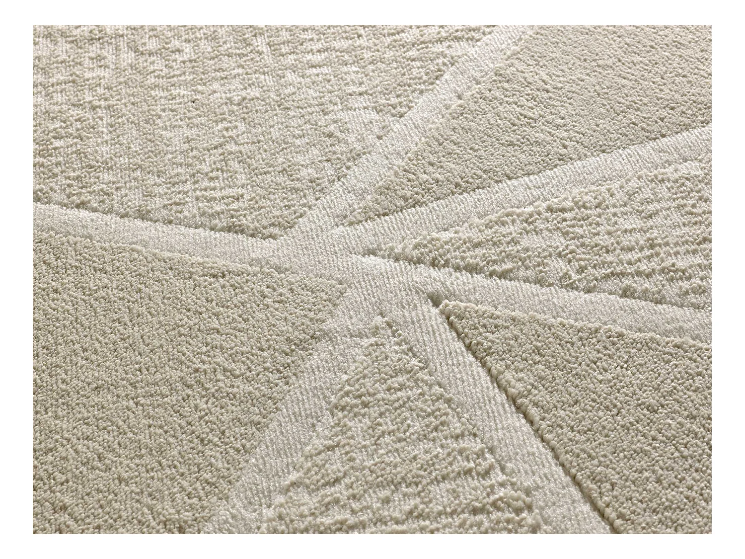 Alfombra interior  - geométrico - blanco - 160 x 230 cm - SENSATION