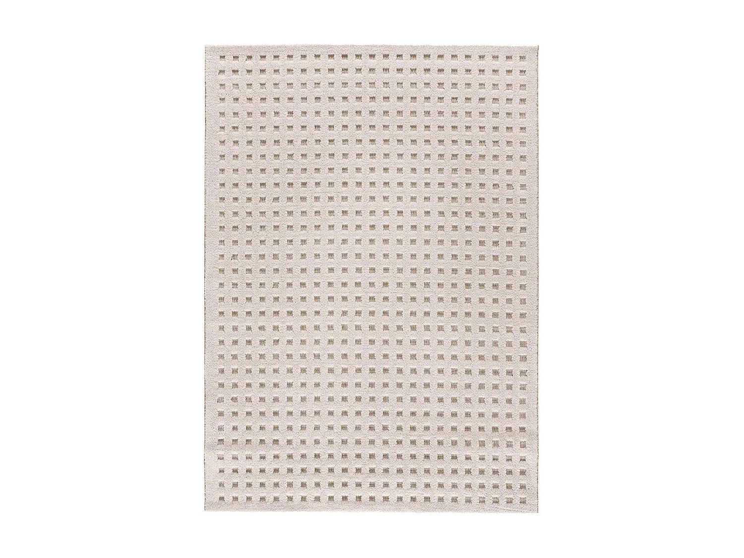Tappeto interno - scandinavo in rilievo - bianco - 120 x 170 cm - DIENA