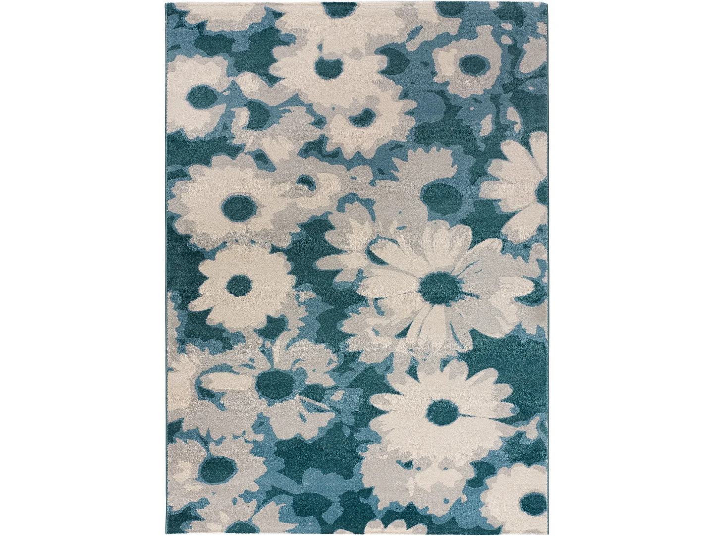 Tapis intérieur - floral - bleu - 160 x 230 cm - MONIC