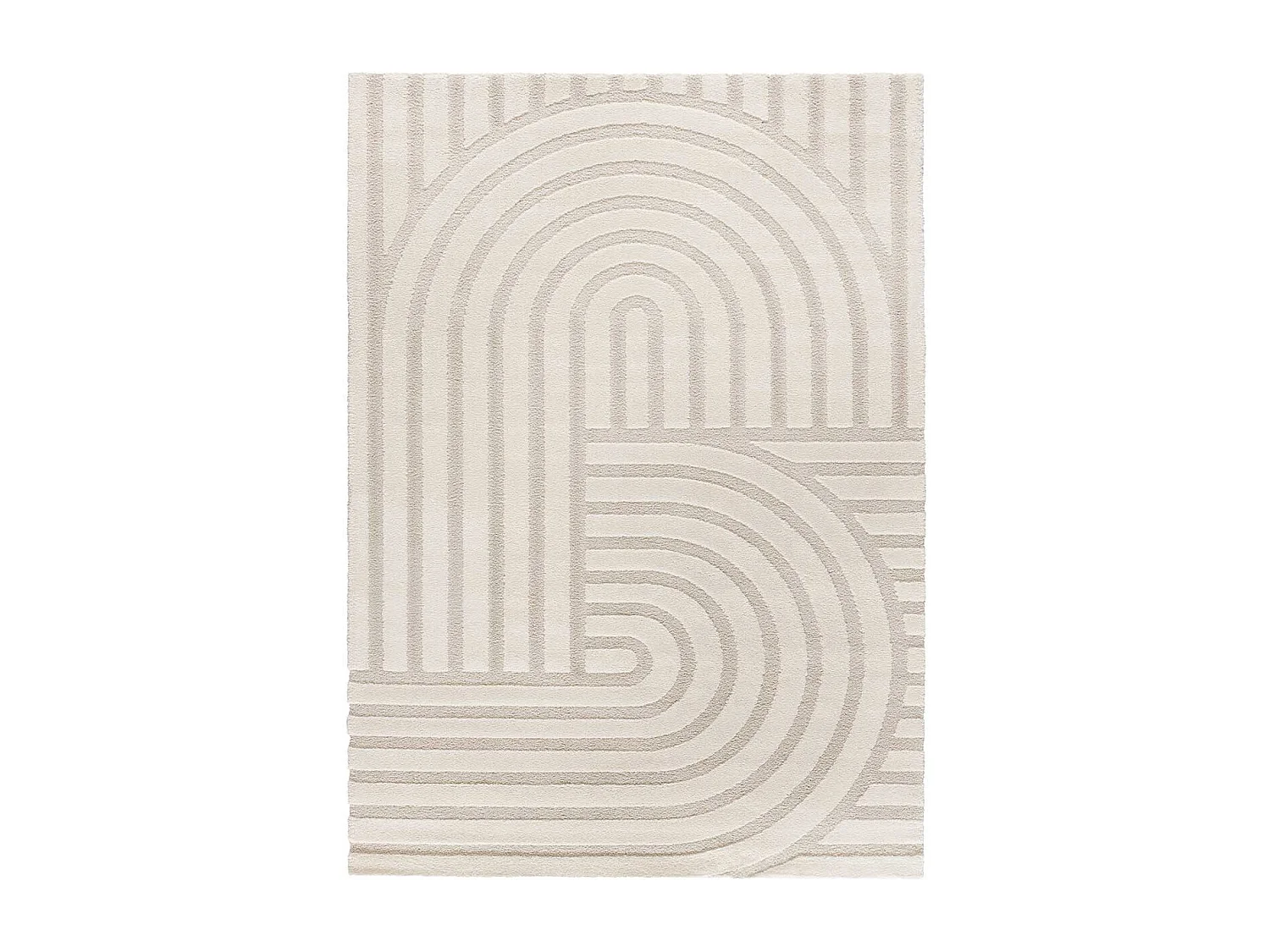 Tapis intérieur - scandinave - blanc - 160 x 230 cm - SNOWY