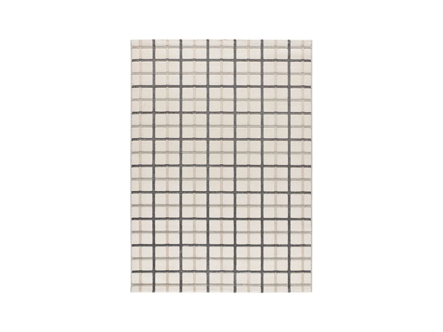 Alfombra interior  - geométrico con relieve - gris - 160 x 230 cm - KARISMA