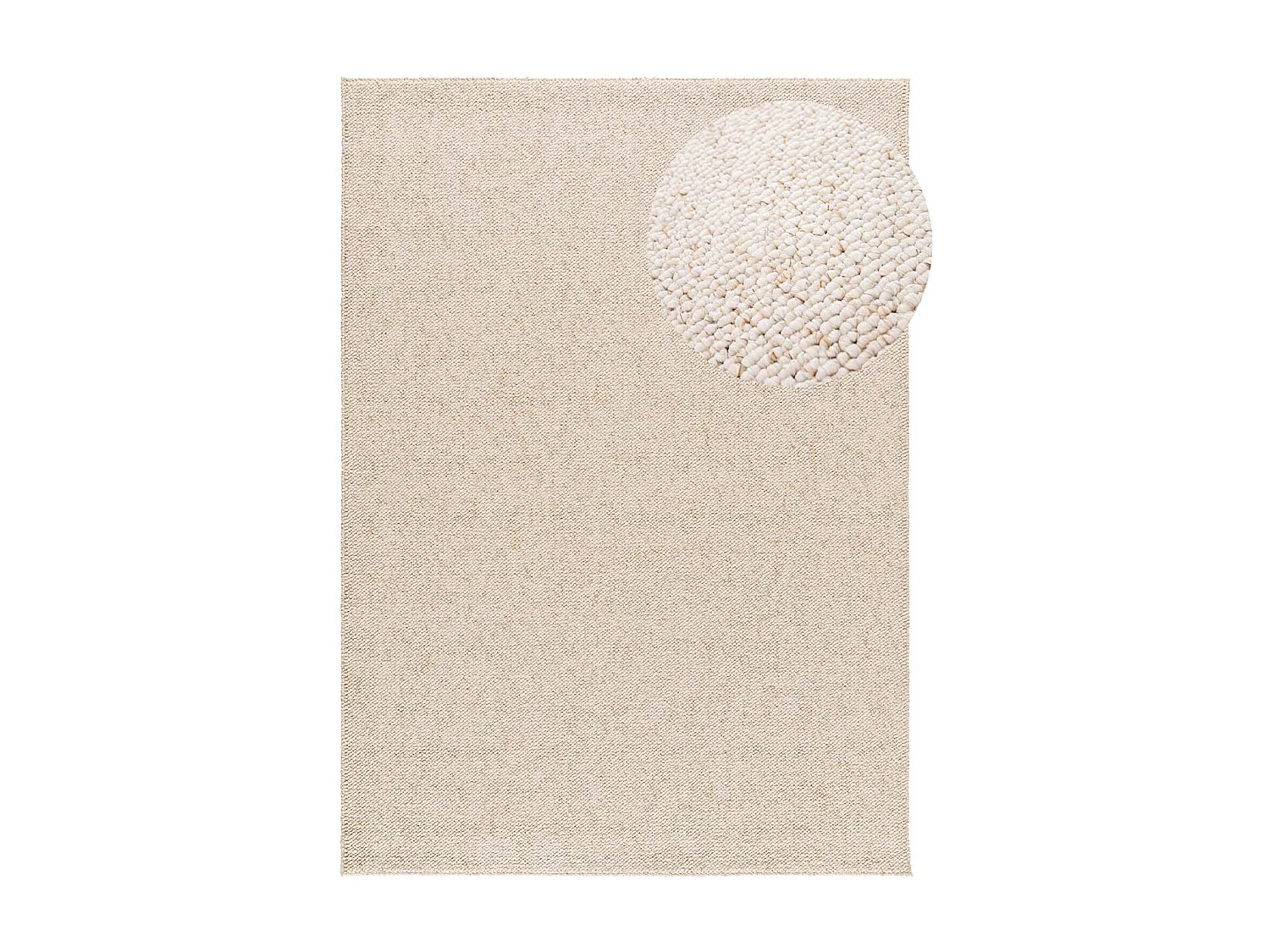 Laagpolig tapijt - glad - wit - 200x290 cm - PETRA