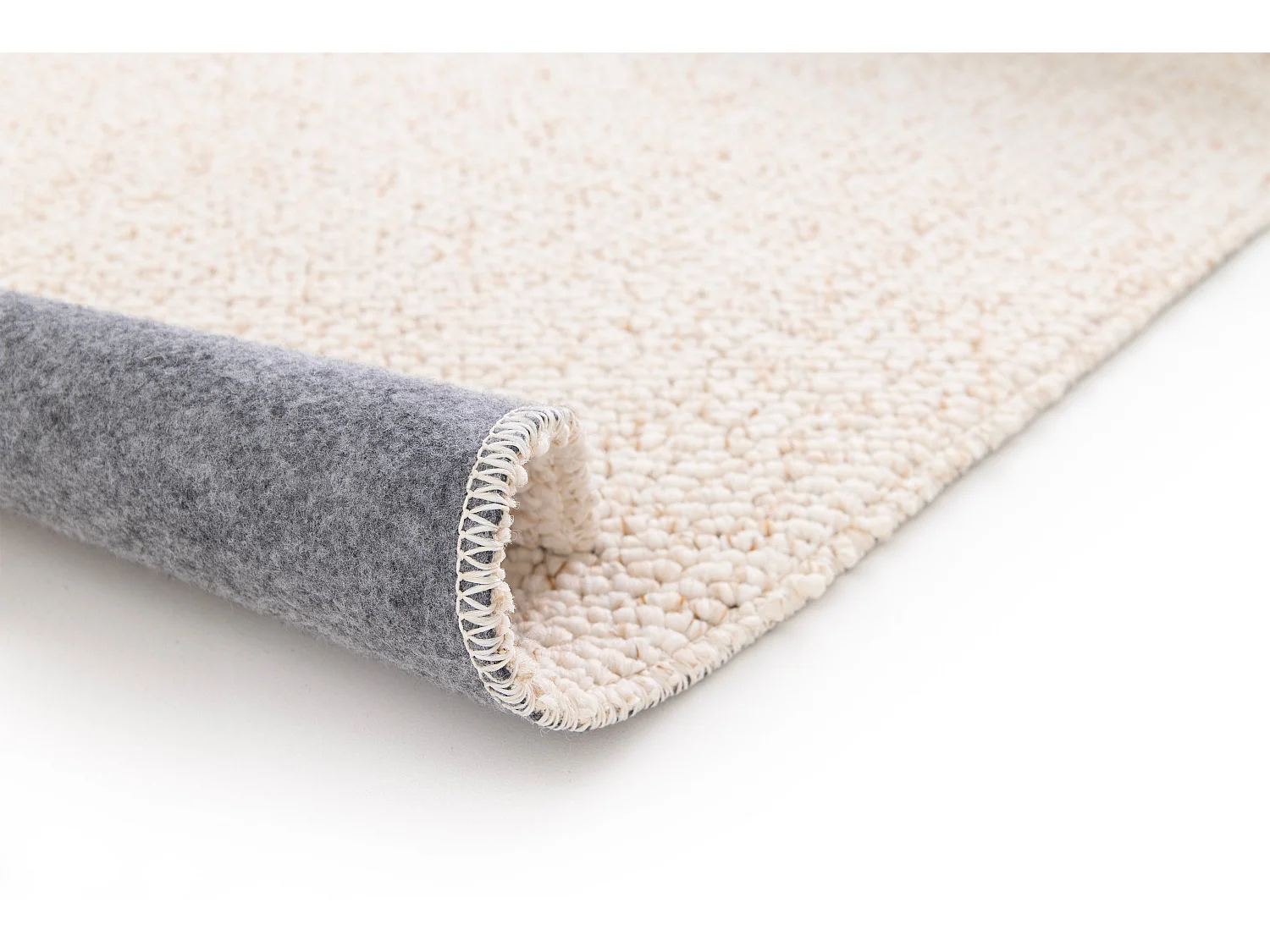 Laagpolig tapijt - glad - wit - 200x290 cm - PETRA
