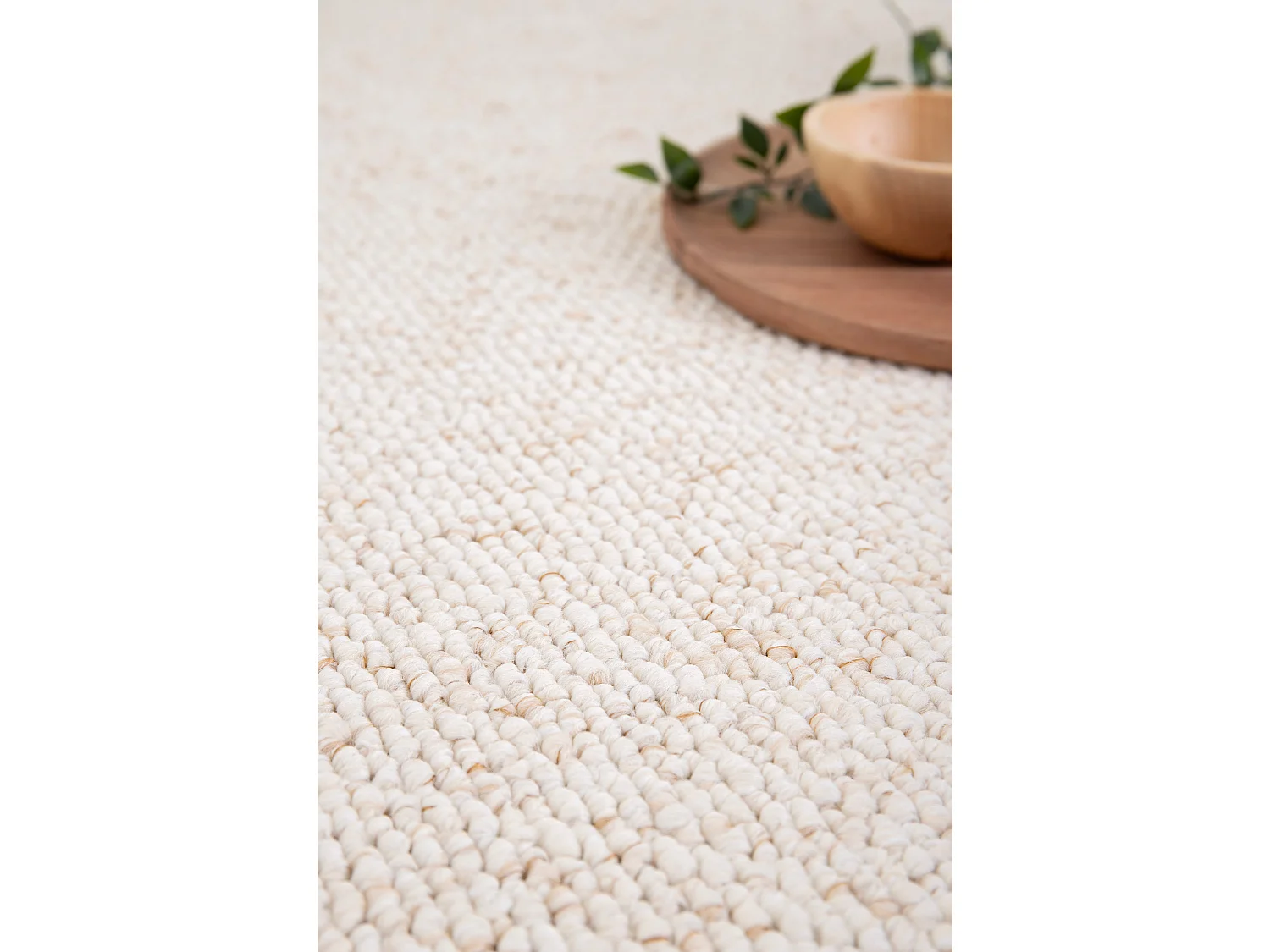 Laagpolig tapijt - glad - wit - 200x290 cm - PETRA