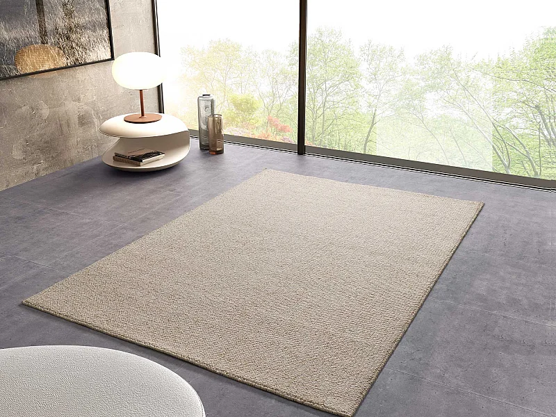 Laagpolig tapijt - glad - wit - 200x290 cm - PETRA