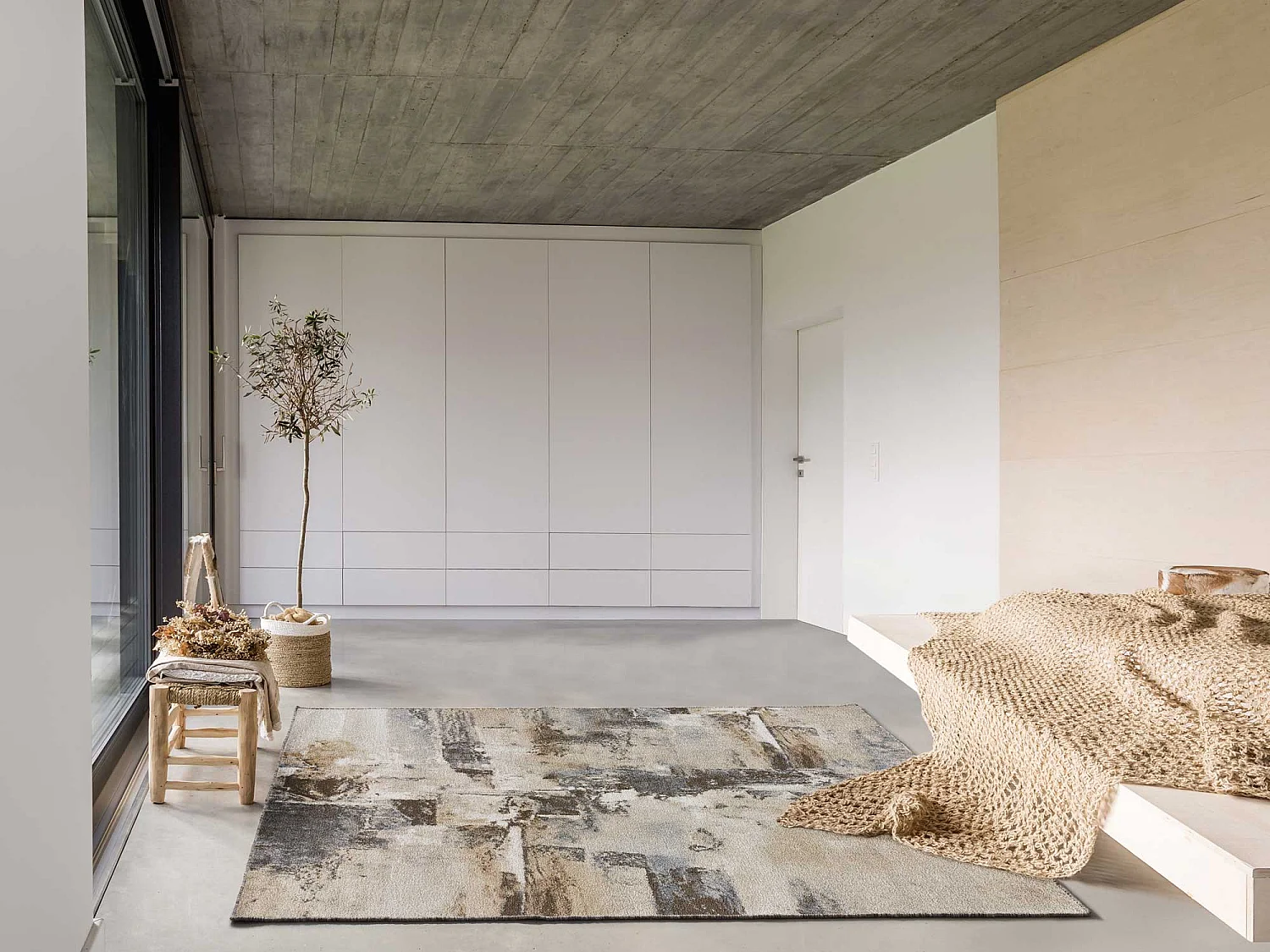 Tappeto interno - astratto - beige - 160 x 230 cm - AYDIN