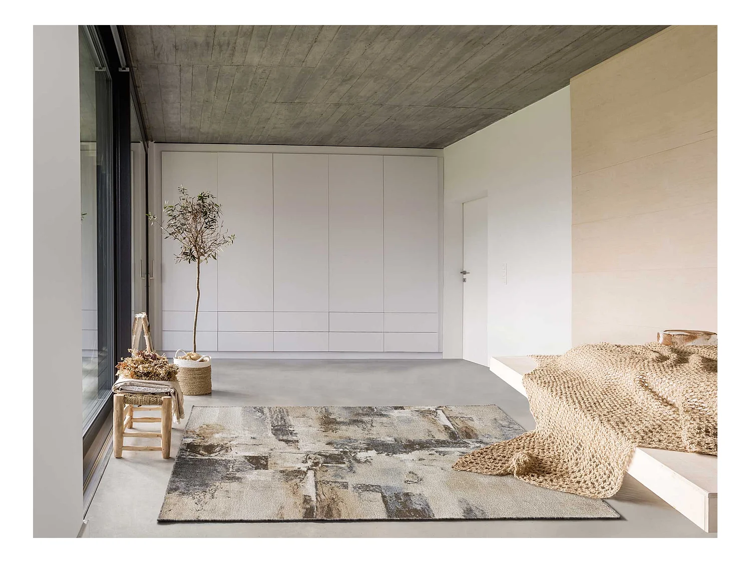 Kurzflorteppiche - abstrakt - beige - 160x230 cm - AYDIN
