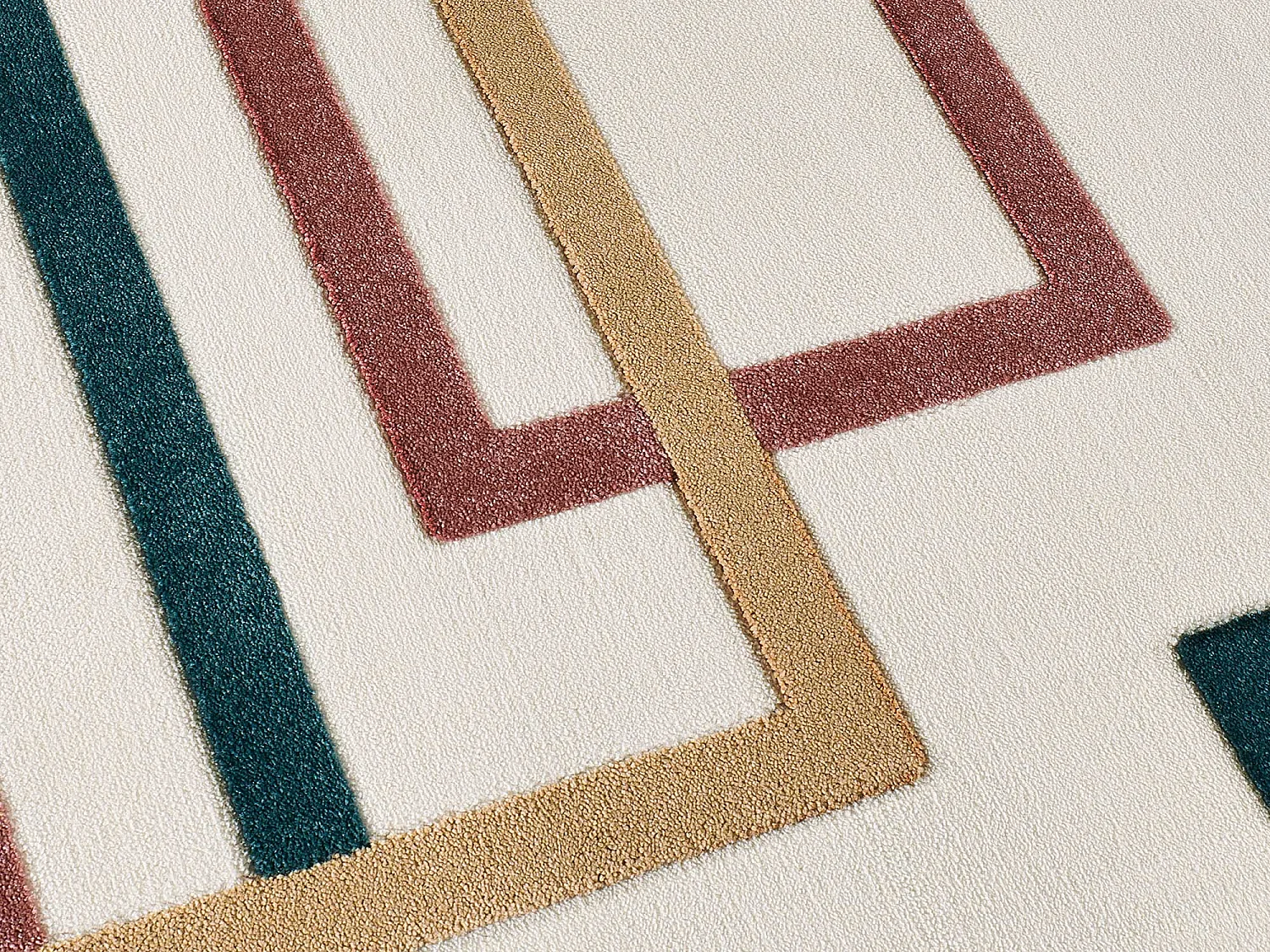 Alfombra interior  - geométrico con relieve - multicolor - 80 x 150 cm - KARISMA