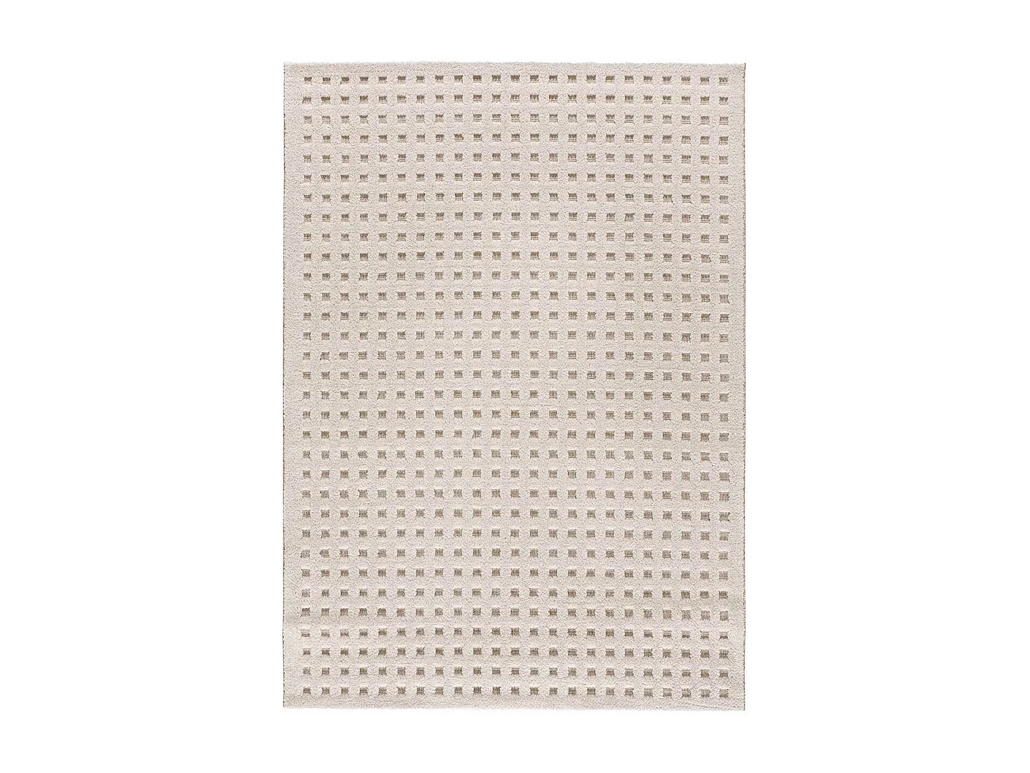 Tapis intérieur - scandinave avec relief - blanc - 80 x 150 cm - DIENA