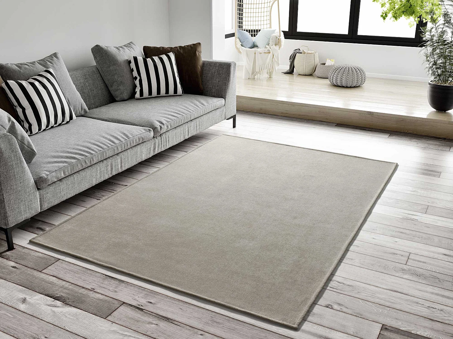 Tapis intérieur - uni - blanc - 140 x 200 cm - HARRIS