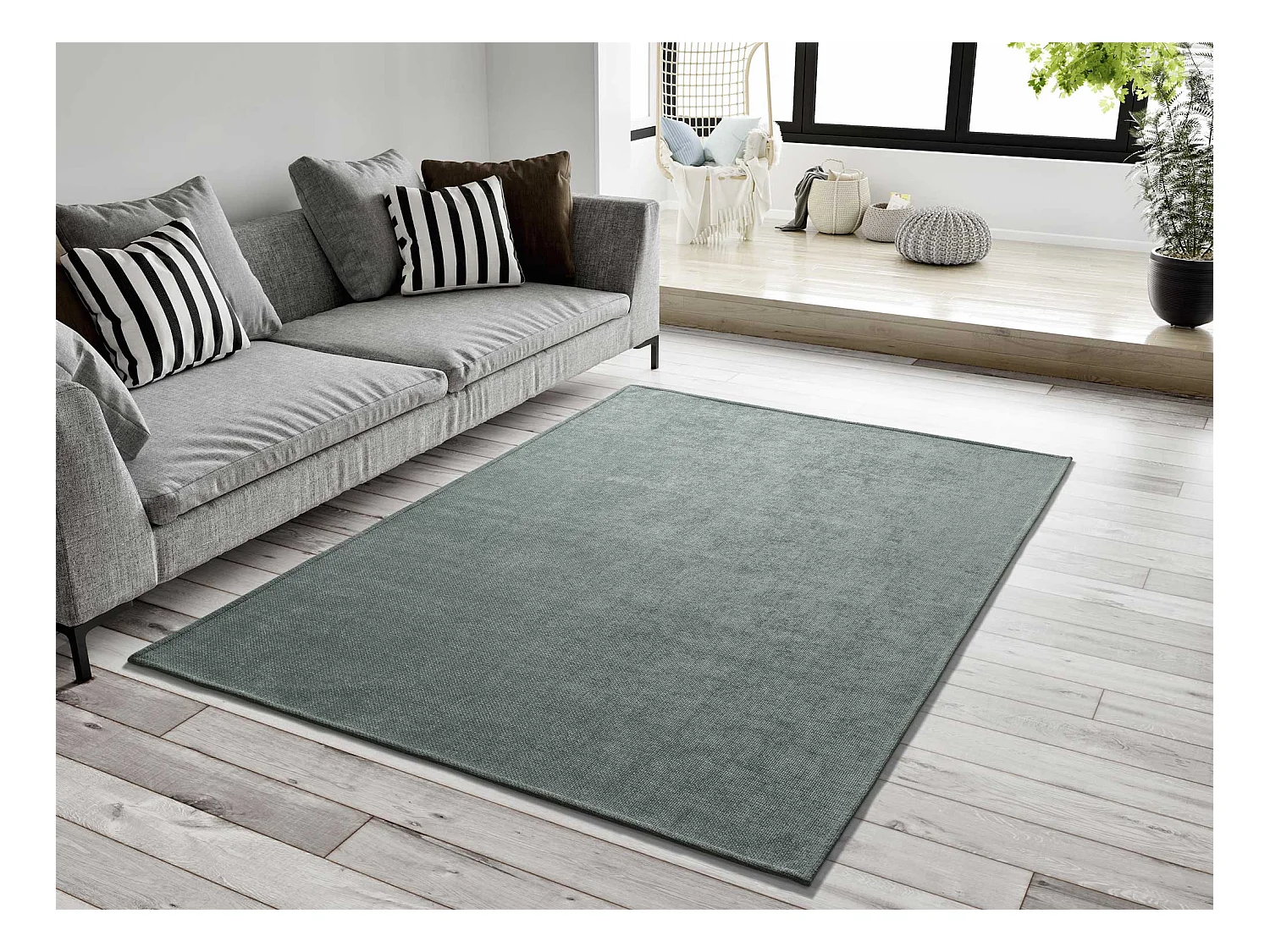 Tapis intérieur - uni - vert - 160 x 230 cm - HARRIS