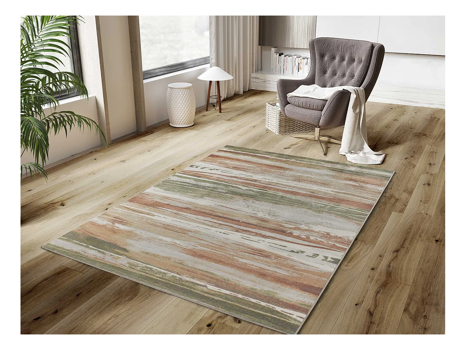 Tapis intérieur - géométrique - multicolore - 200 x 290 cm - BLEIK