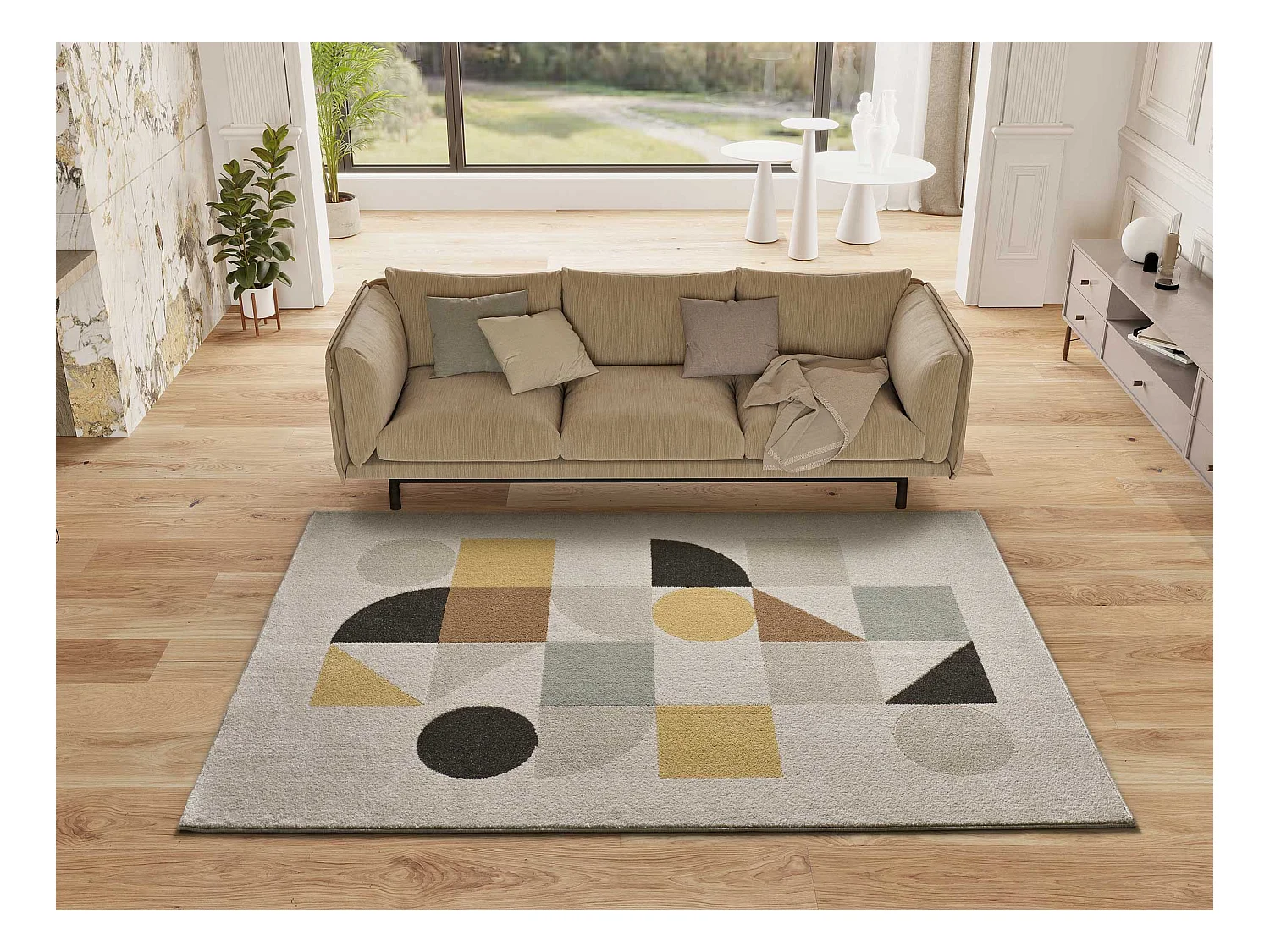 Tapis intérieur - scandinave - multicolore - 160 x 230 cm - DOMUS