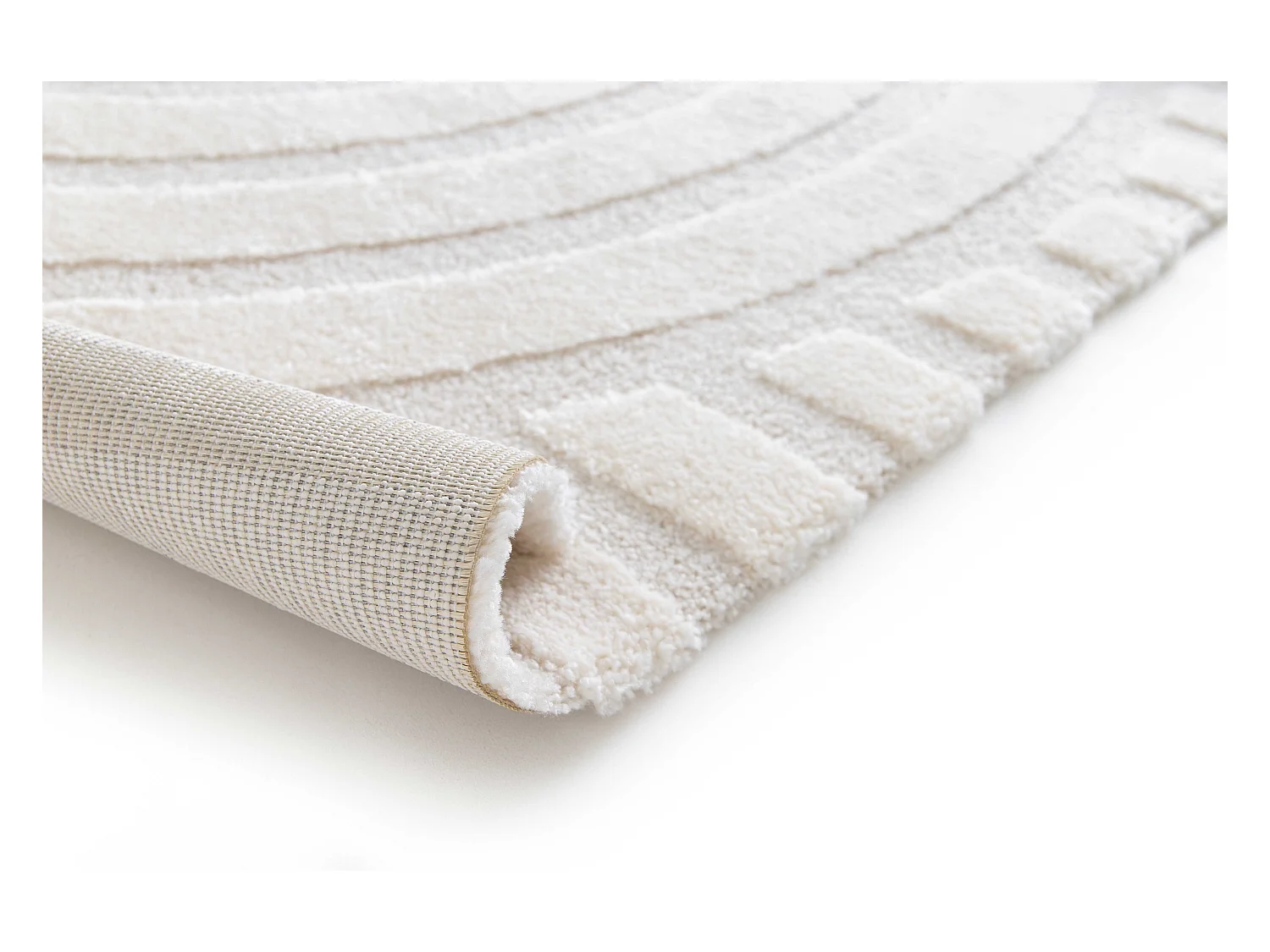 Alfombra interior  - escandinavo - blanco - 120 x 170 cm - SNOWY