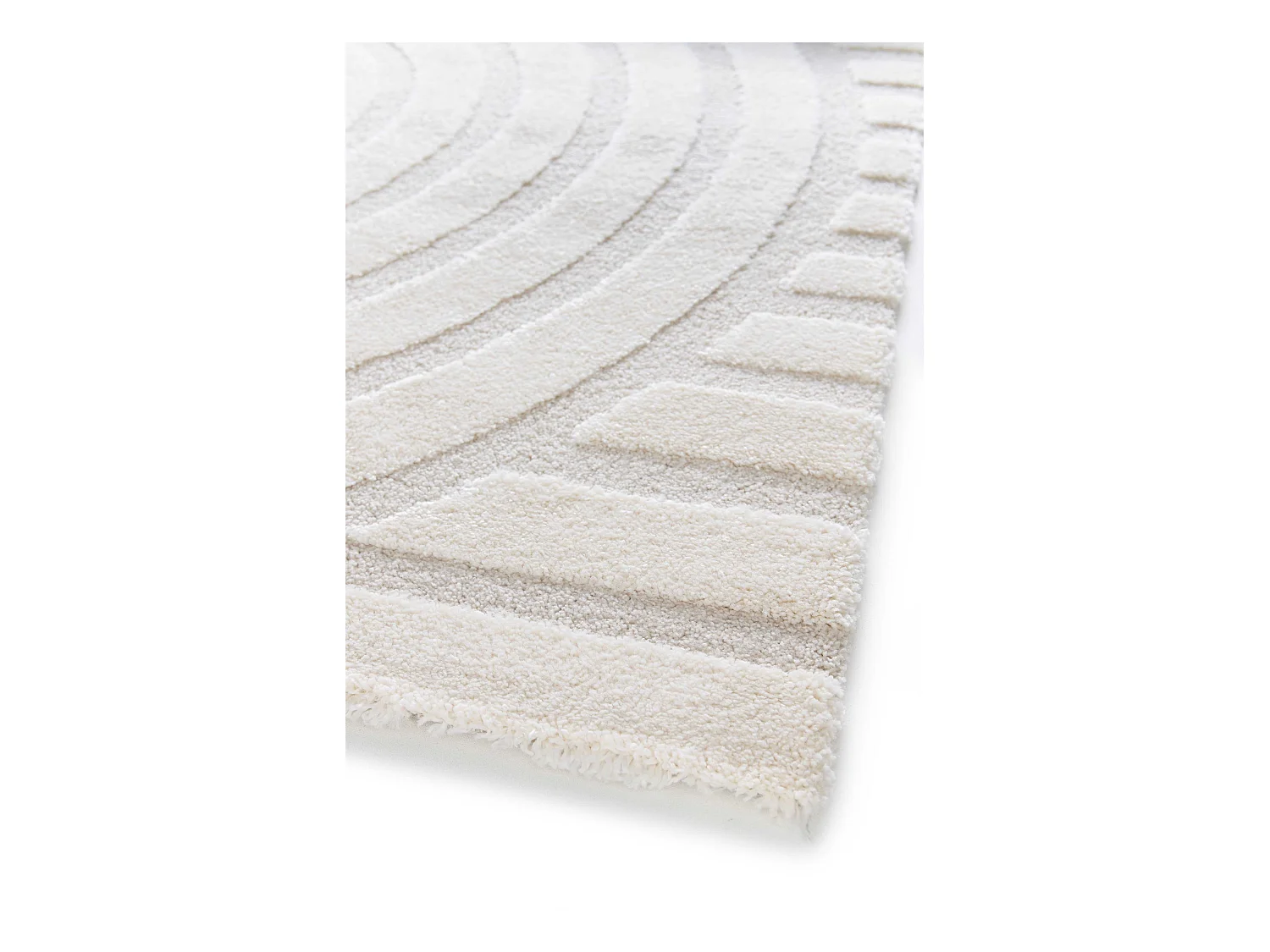 Alfombra interior  - escandinavo - blanco - 120 x 170 cm - SNOWY