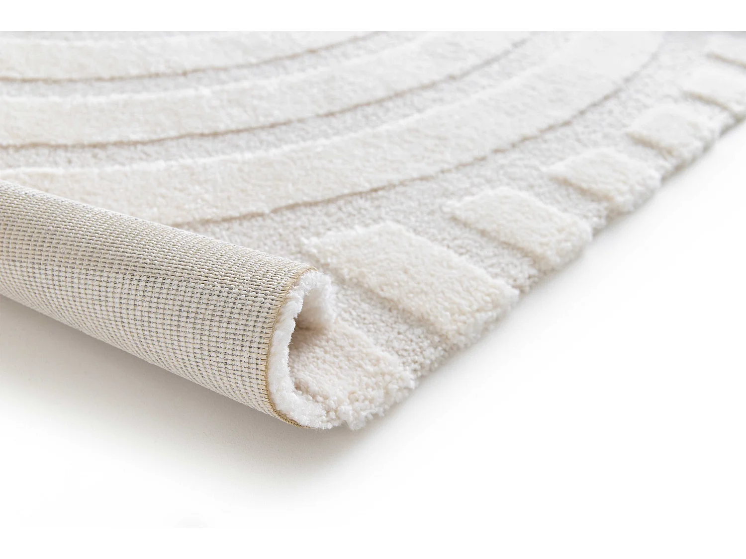 Tapis intérieur - scandinave - blanc - 120 x 170 cm - SNOWY