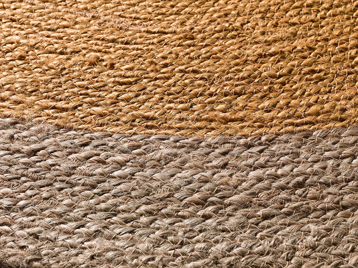 Alfombra interior redonda - naturel - mostaza - diam.120 cm - MAHON