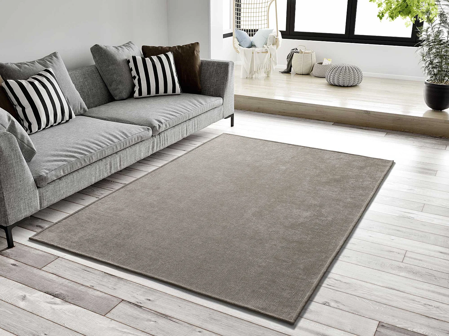 Tapis intérieur - uni - beige - 140 x 200 cm - HARRIS