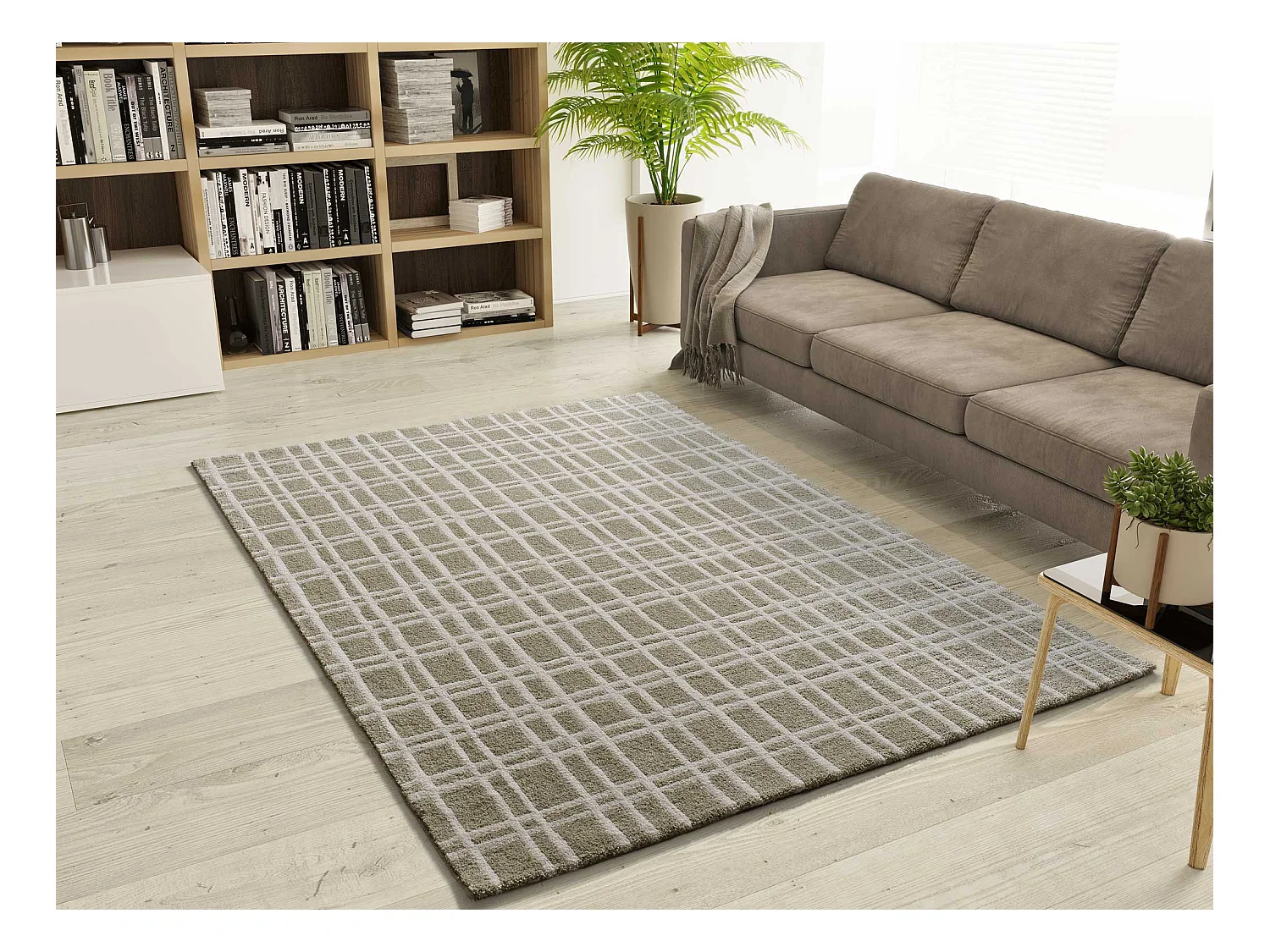 Tapis intérieur - scandinave - vert - 160 x 230 cm - CALEDONIA