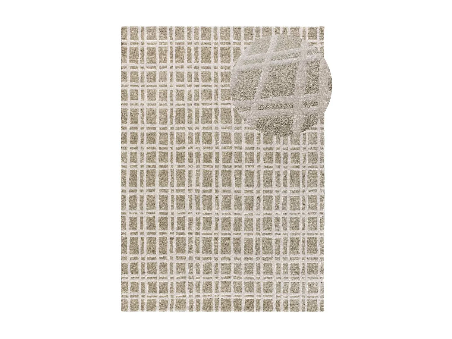 Alfombra interior  - escandinavo - verde - 160 x 230 cm - CALEDONIA