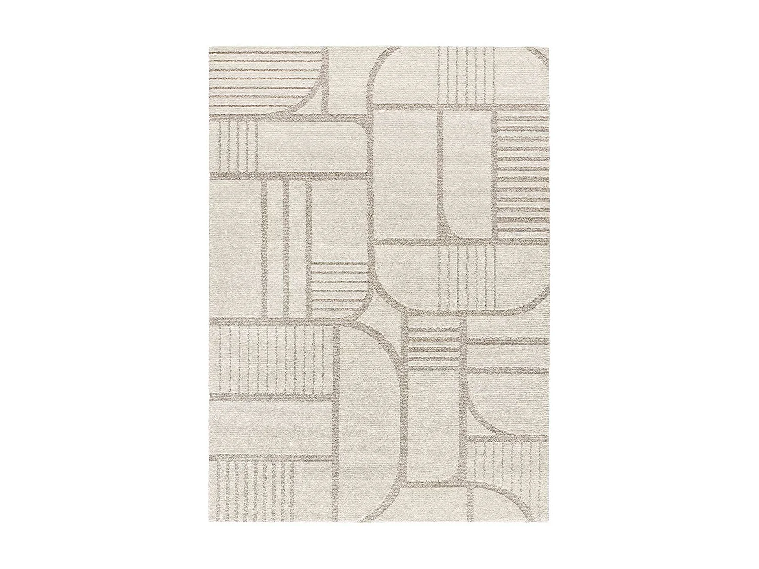 Alfombra interior  - escandinavo - blanco - 80 x 150 cm - SNOWY