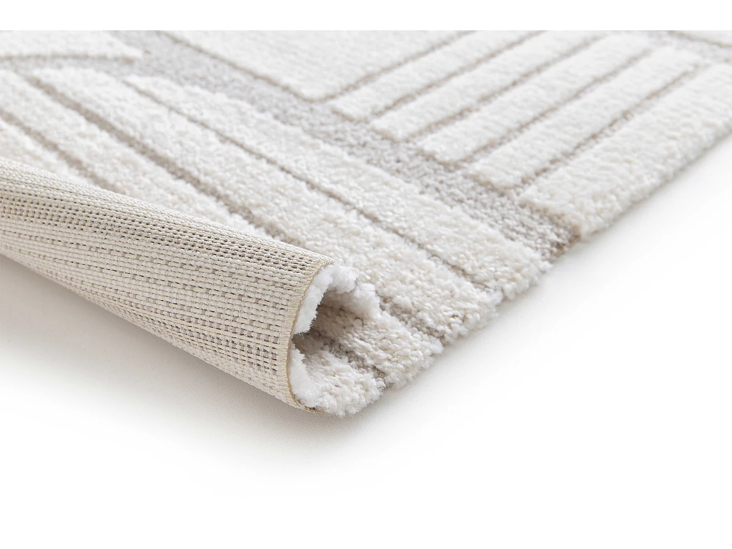 Alfombra interior  - escandinavo - blanco - 80 x 150 cm - SNOWY