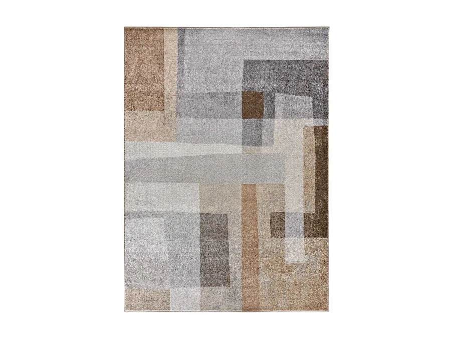 Kurzflorteppiche - geometrisch - beige - 140x200 cm - AYDIN