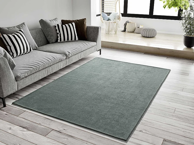 Tapis intérieur - uni - vert - 60 x 120 cm - HARRIS