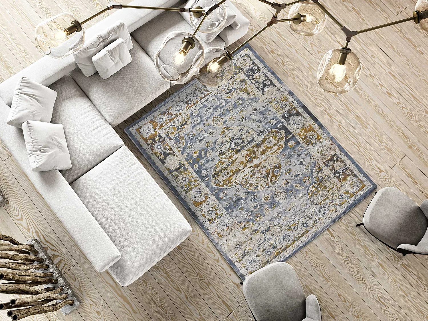 Kurzflorteppiche - vintage - mehrfarbig - 77x150 cm - SPRINGS