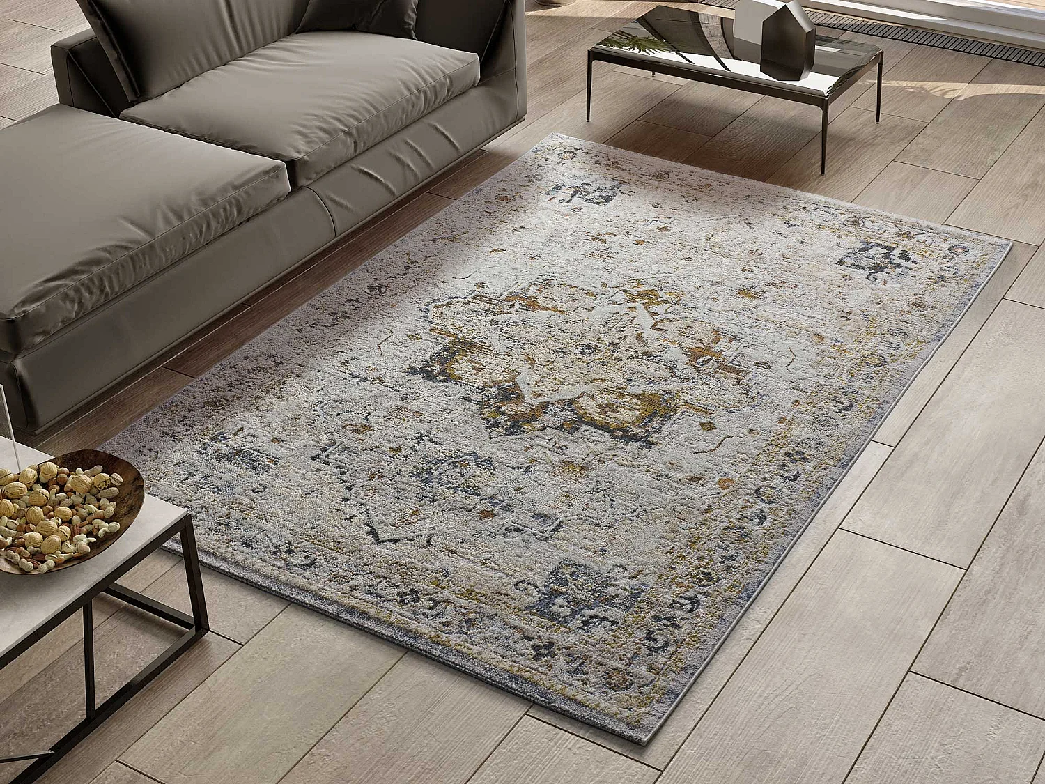 Alfombra interior  - vintage - multicolor - 77 x 150 cm - SPRINGS