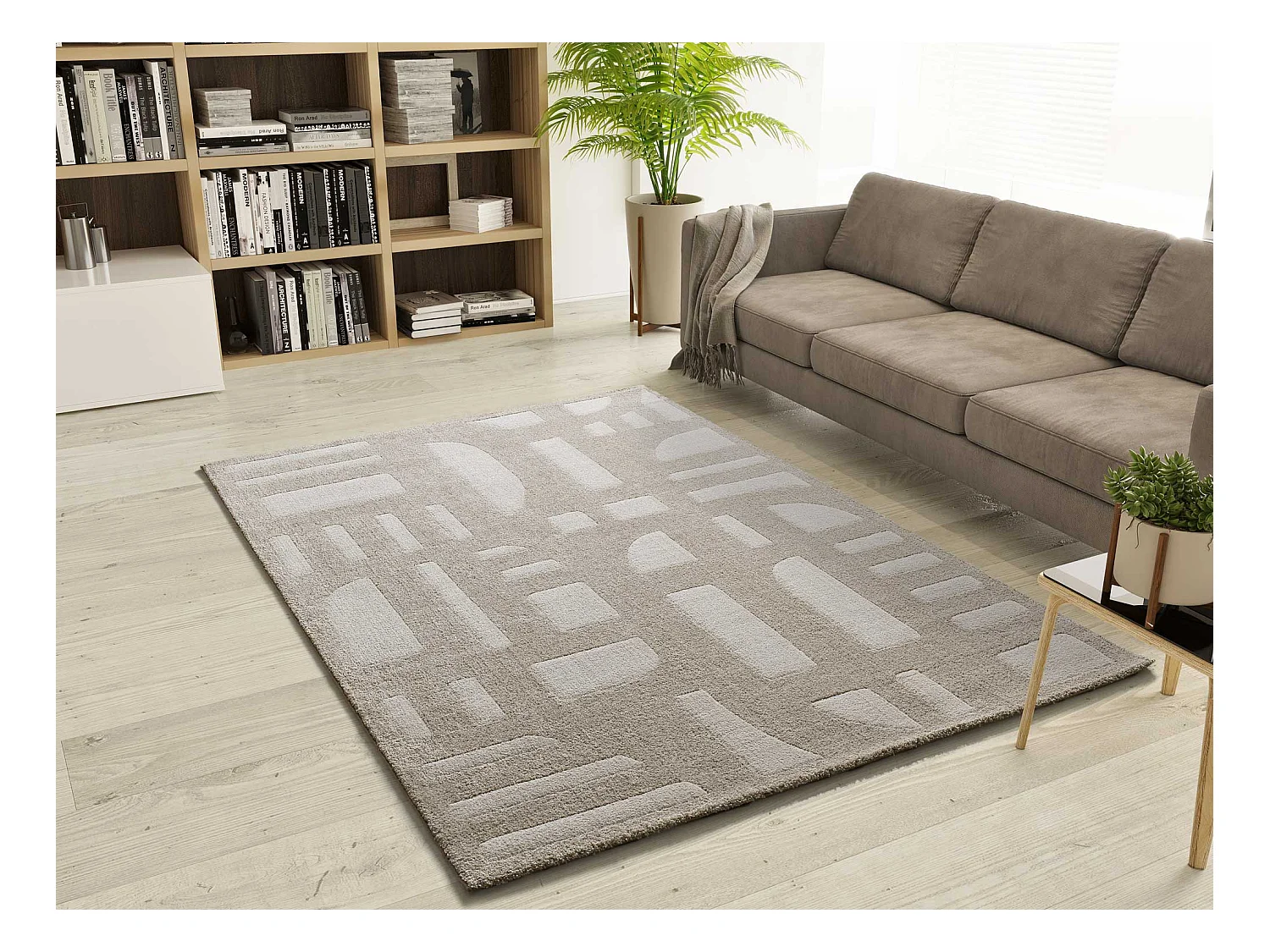 Kurzflorteppiche - skandinavisch - beige - 120x170 cm - CALEDONIA