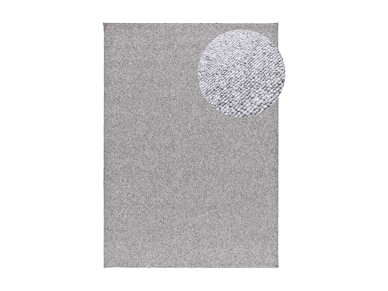 Tapis intérieur - uni - argent - 80 x 150 cm - PETRA