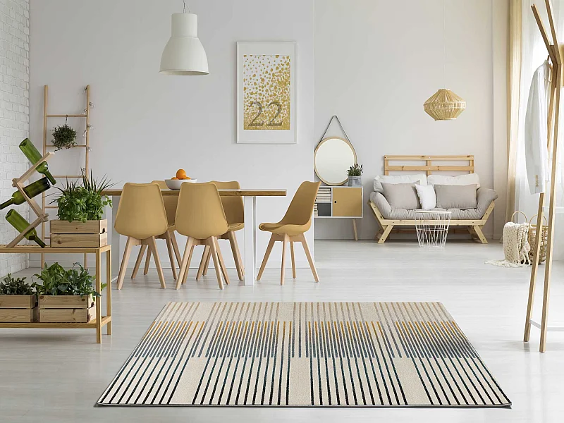 Kurzflorteppiche - geometrisch - mehrfarbig - 160x230 cm - DEBBI