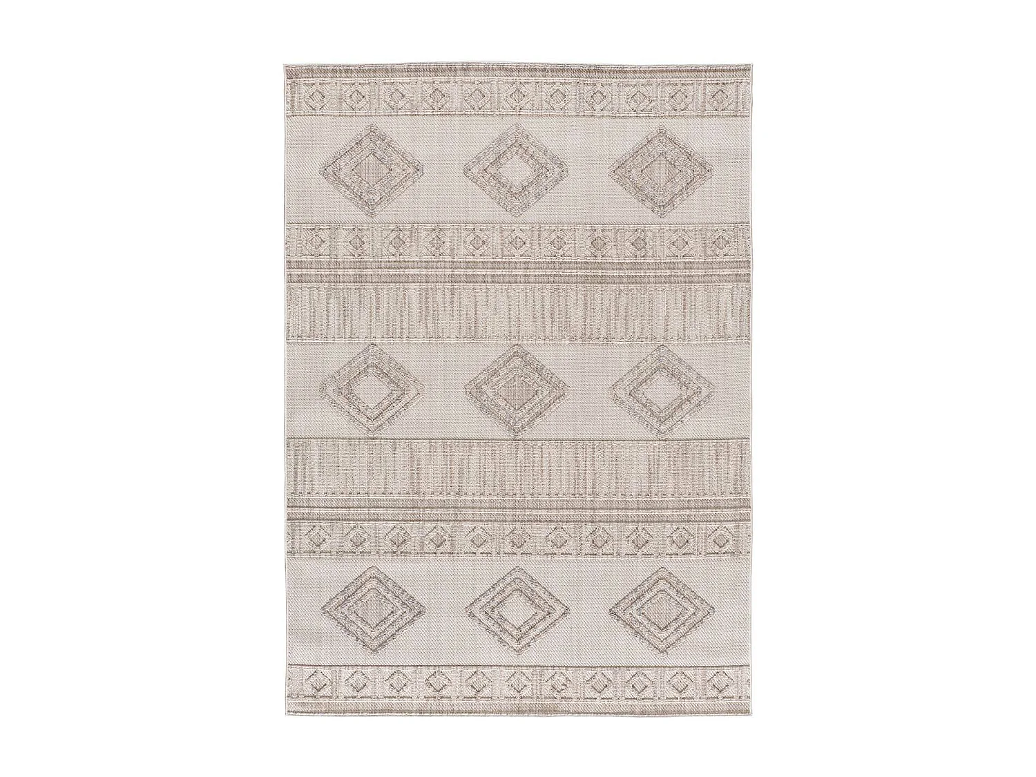 Alfombra interior  - étnico con relieve - beige - 134 x 200 cm - ELEMENT