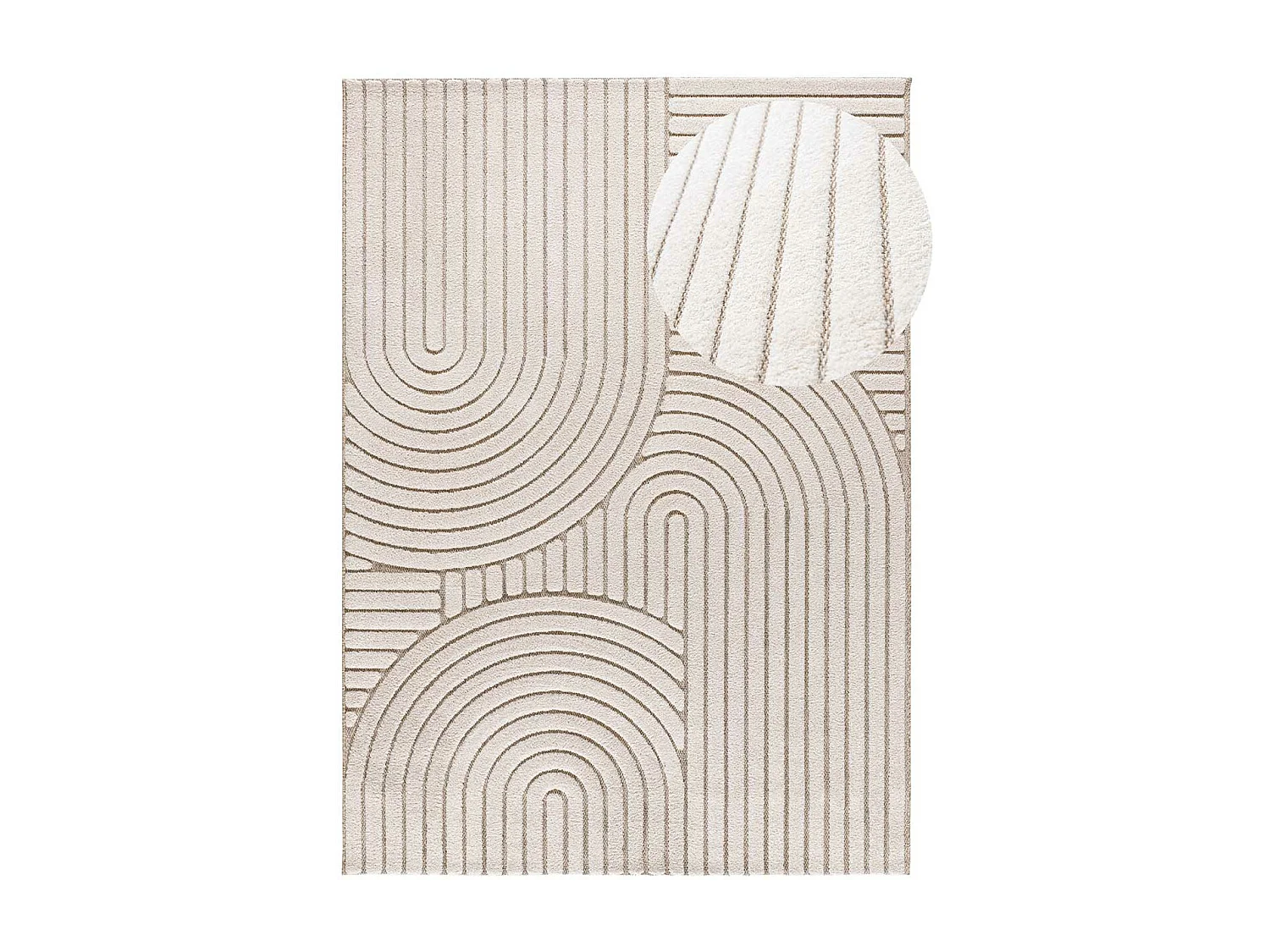 Tapis intérieur - scandinave avec relief - blanc - 120 x 170 cm - DIENA