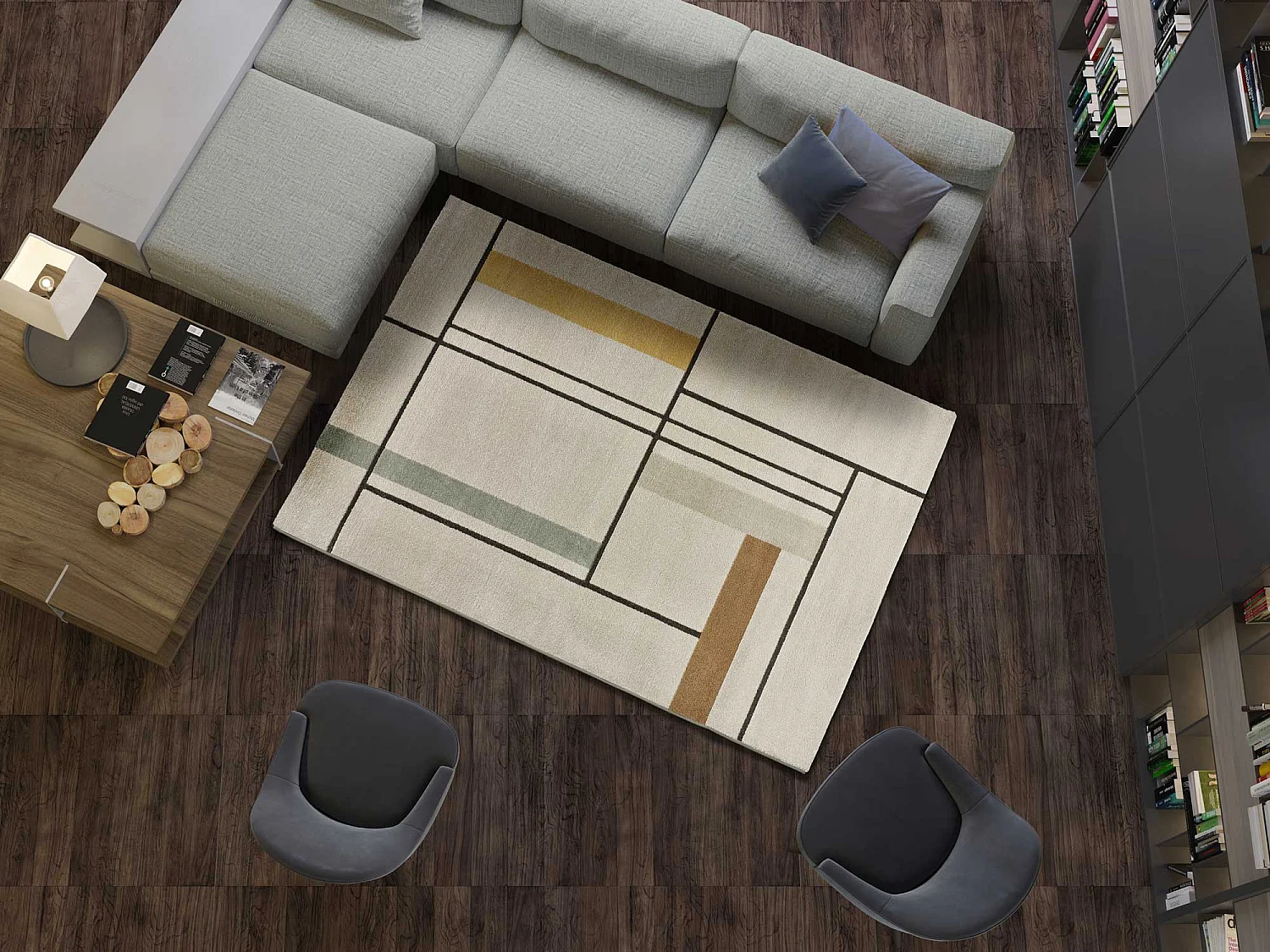 Tapete interior - escandinavo - multicolorido - 80 x 150 cm - DOMUS