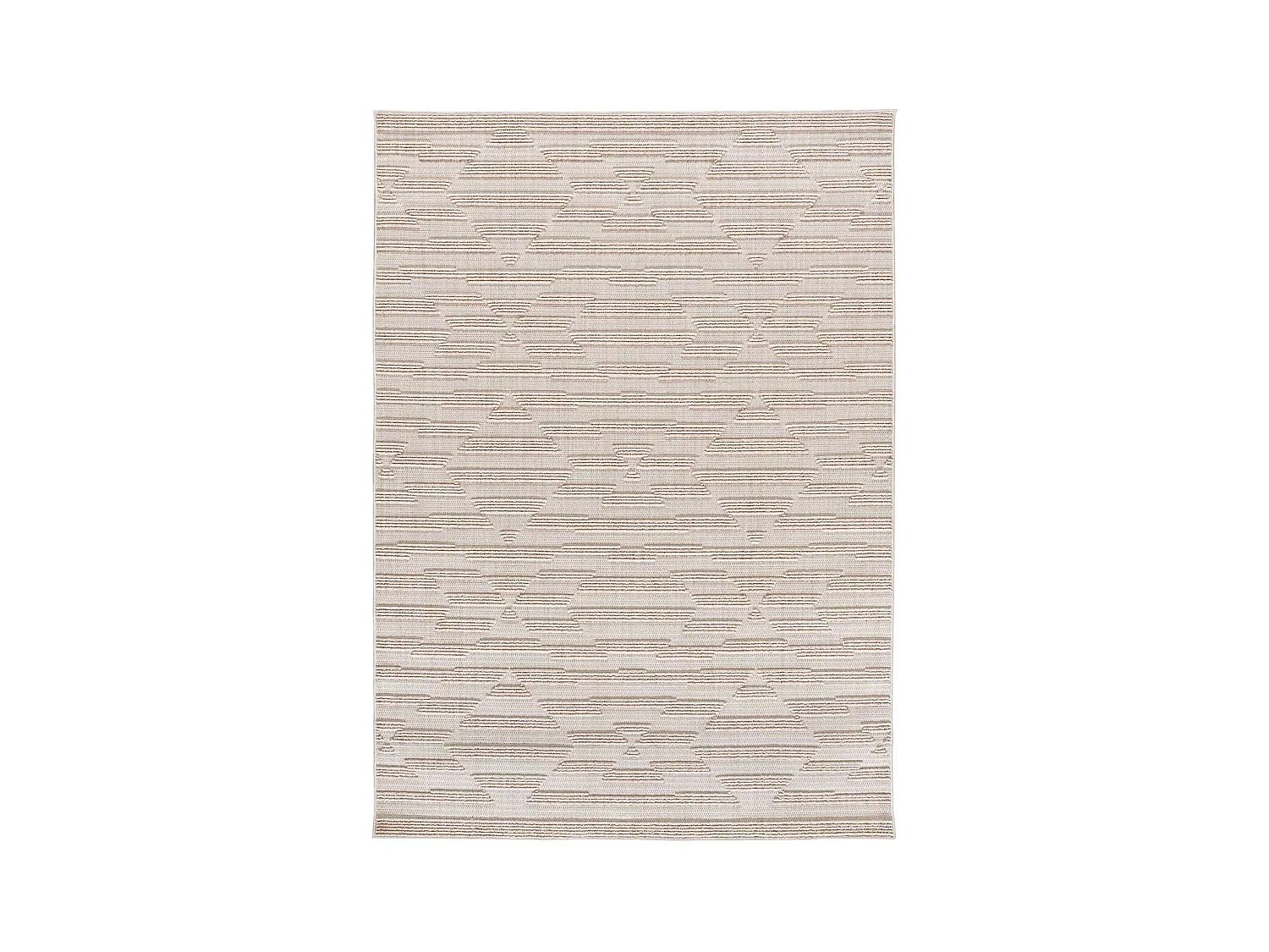 Kurzflorteppiche - ethnisch mit relief - beige - 154x230 cm - ELEMENT