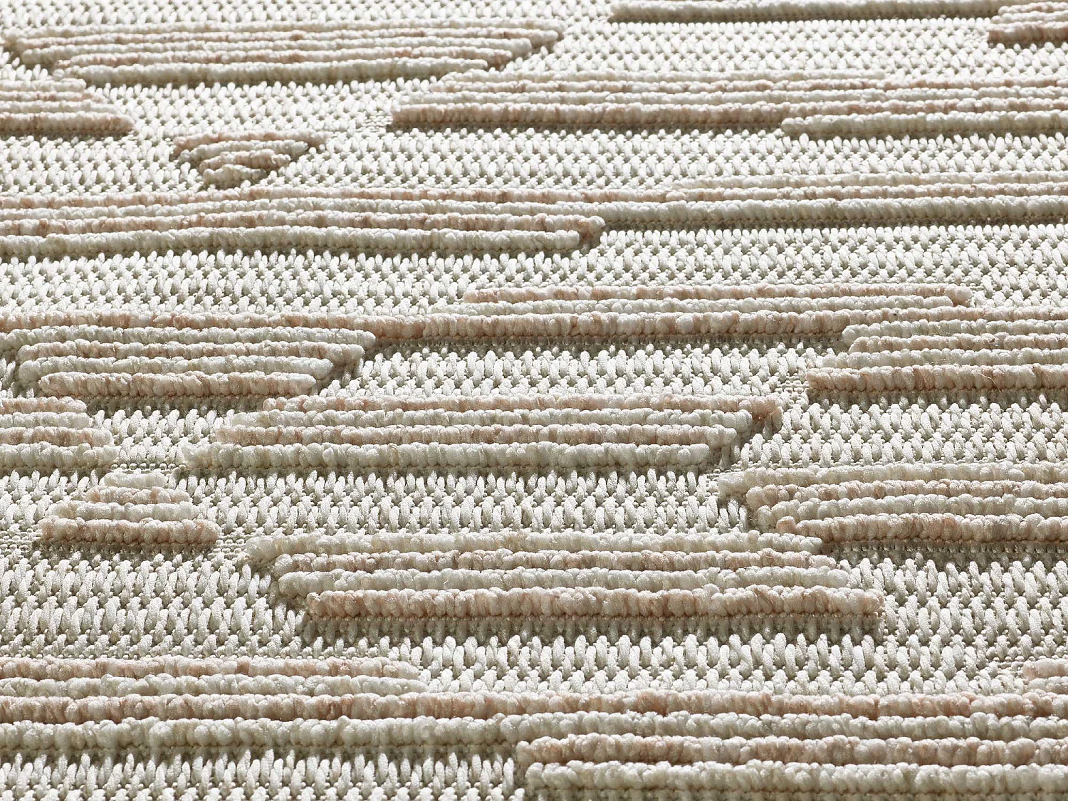 Kurzflorteppiche - ethnisch mit relief - beige - 154x230 cm - ELEMENT