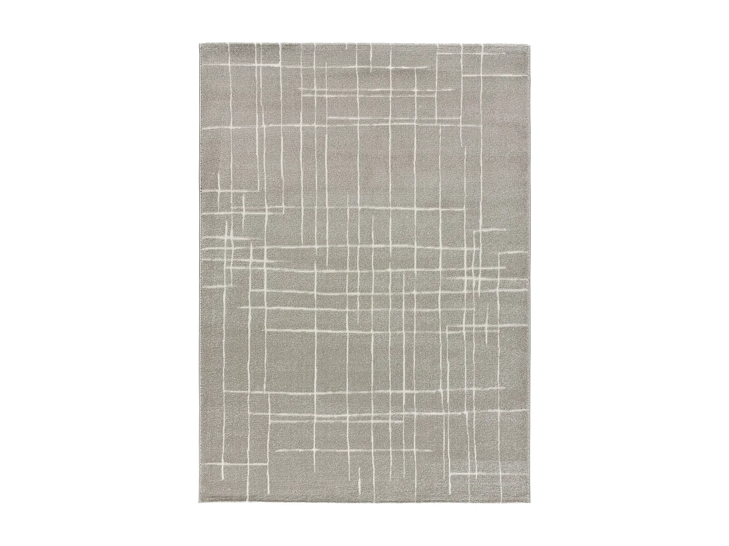 Tapis intérieur - géométrique - argent - 60 x 120 cm - SENSATION