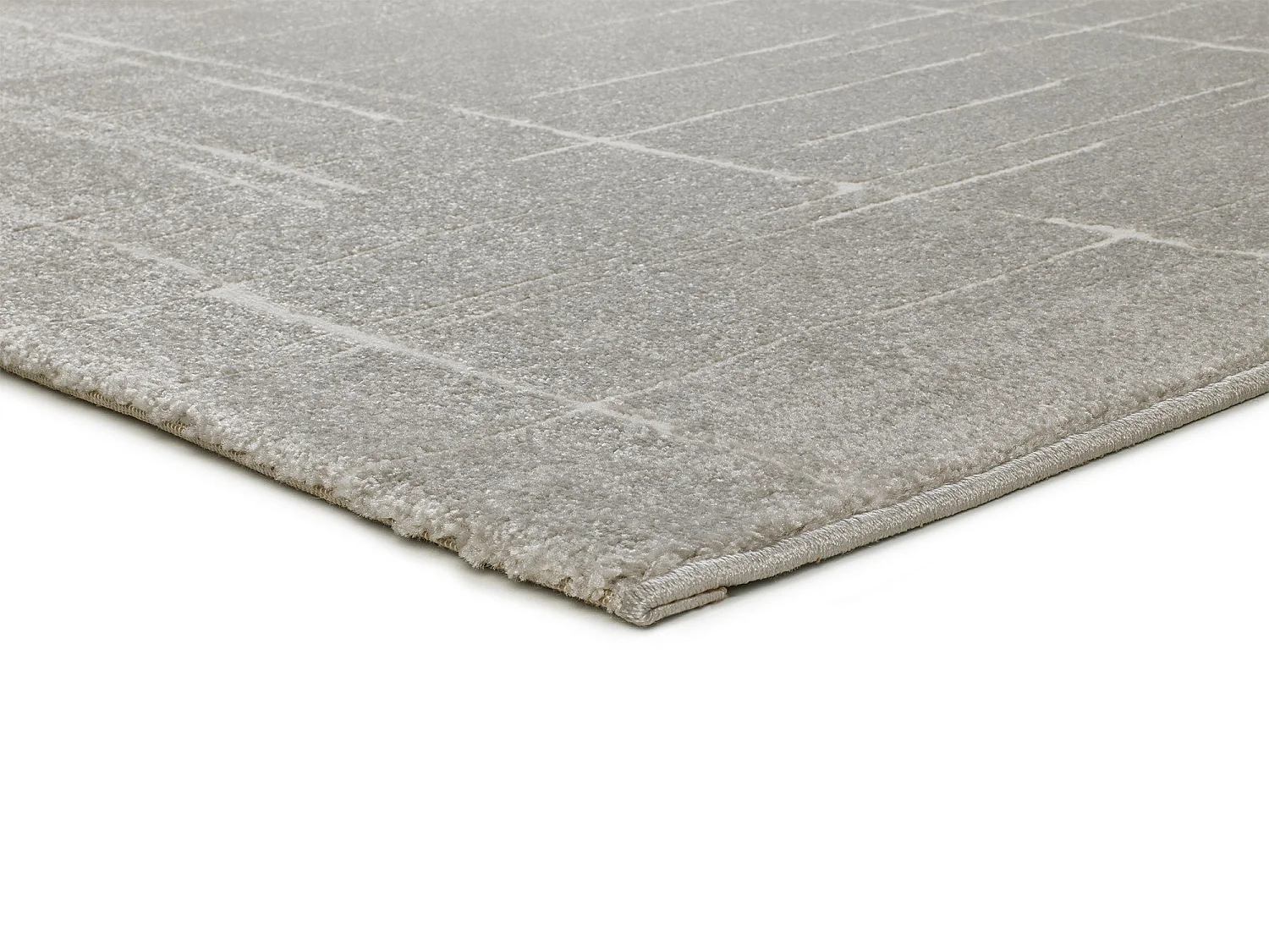 Tapis intérieur - géométrique - argent - 60 x 120 cm - SENSATION