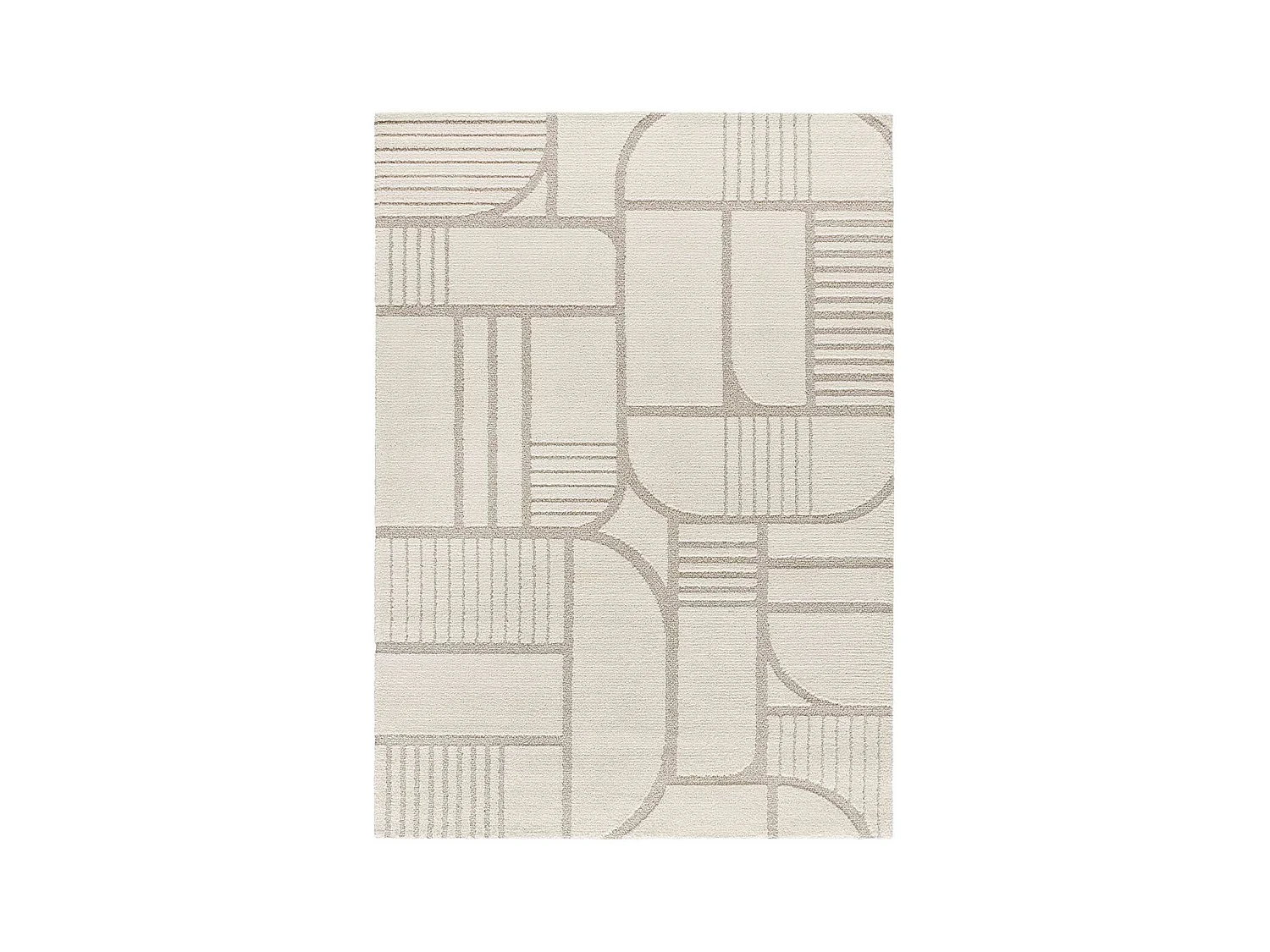 Alfombra interior  - escandinavo - blanco - 120 x 170 cm - SNOWY