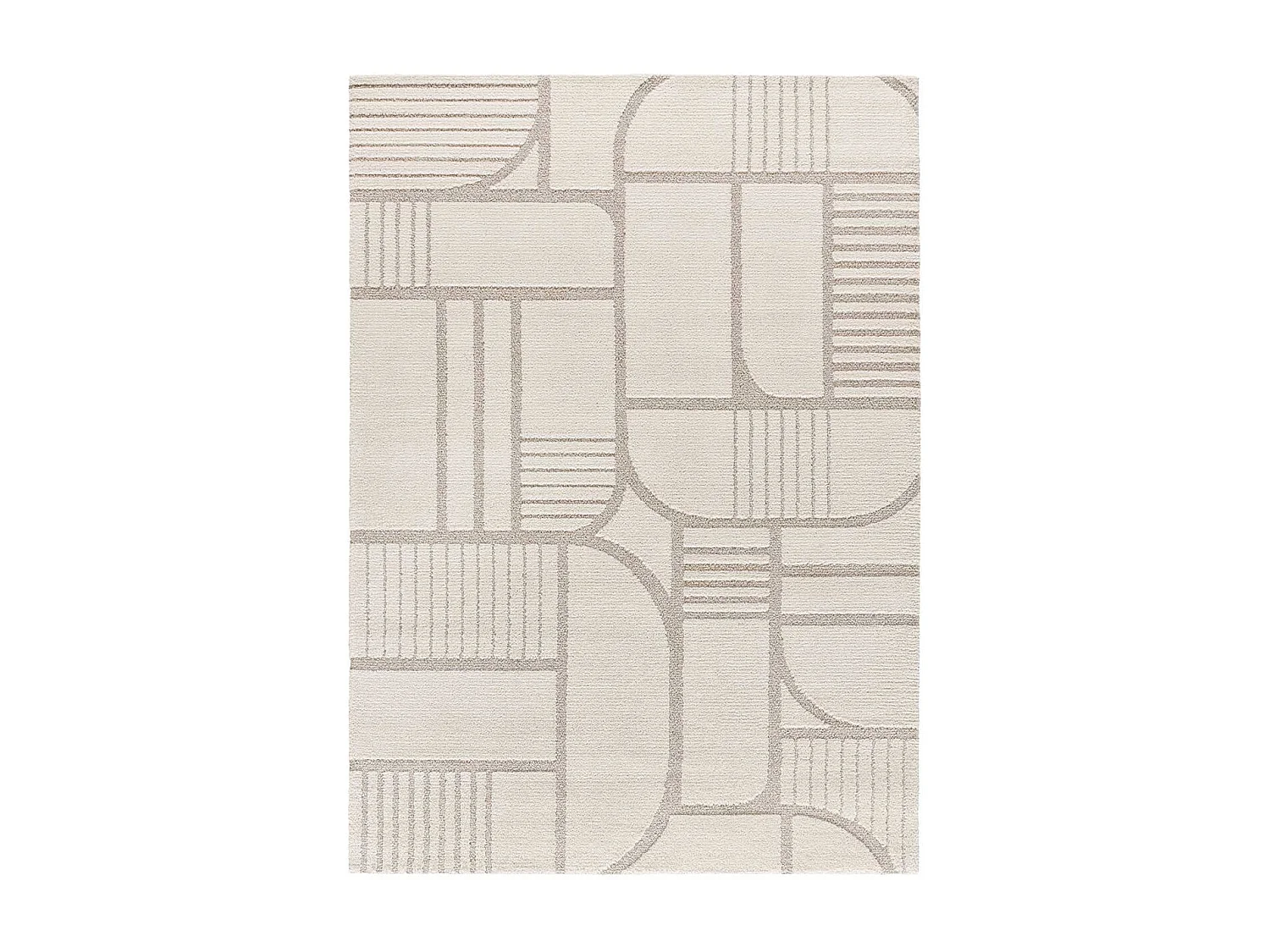 Alfombra interior  - escandinavo - blanco - 120 x 170 cm - SNOWY