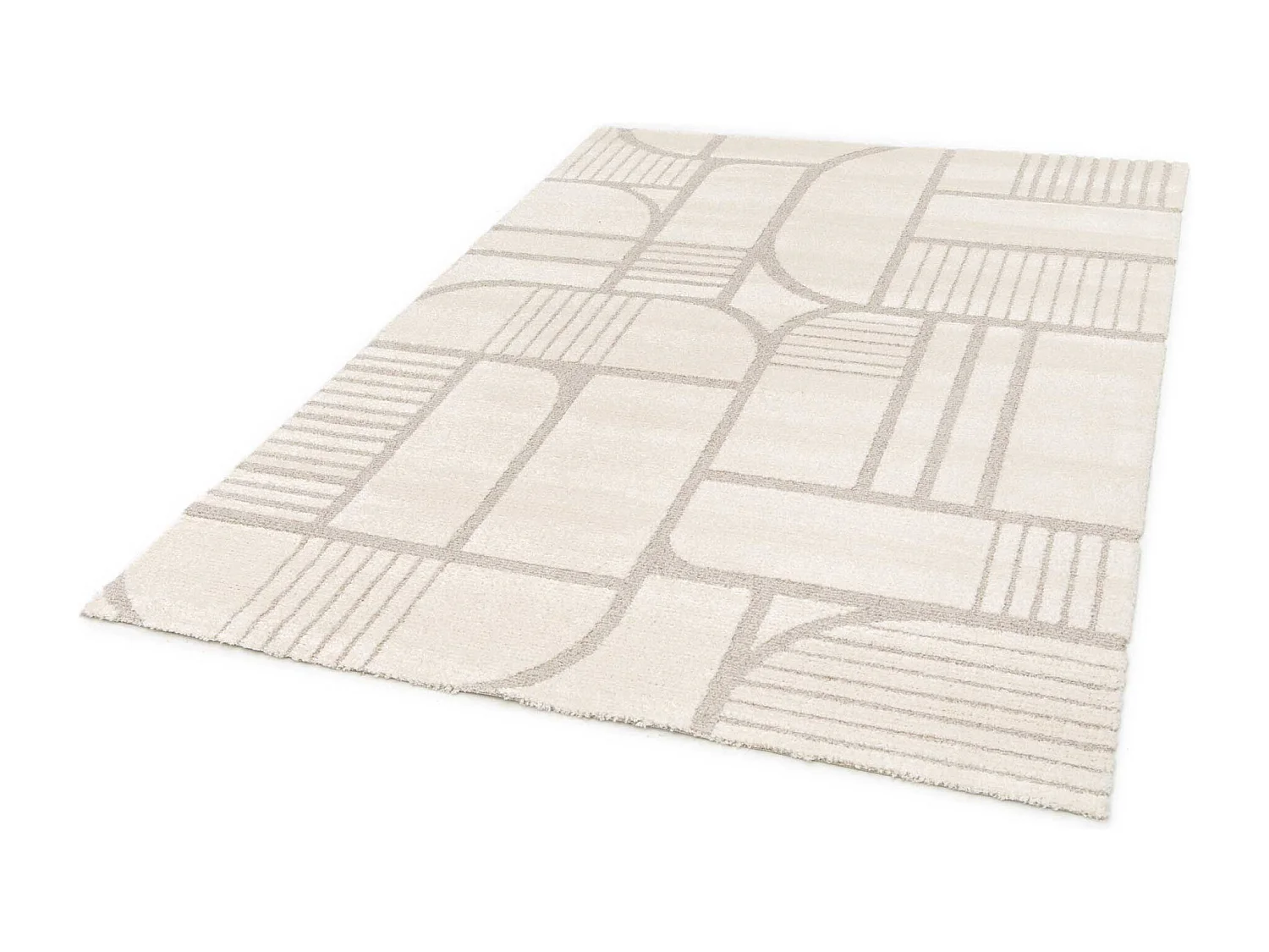 Alfombra interior  - escandinavo - blanco - 120 x 170 cm - SNOWY