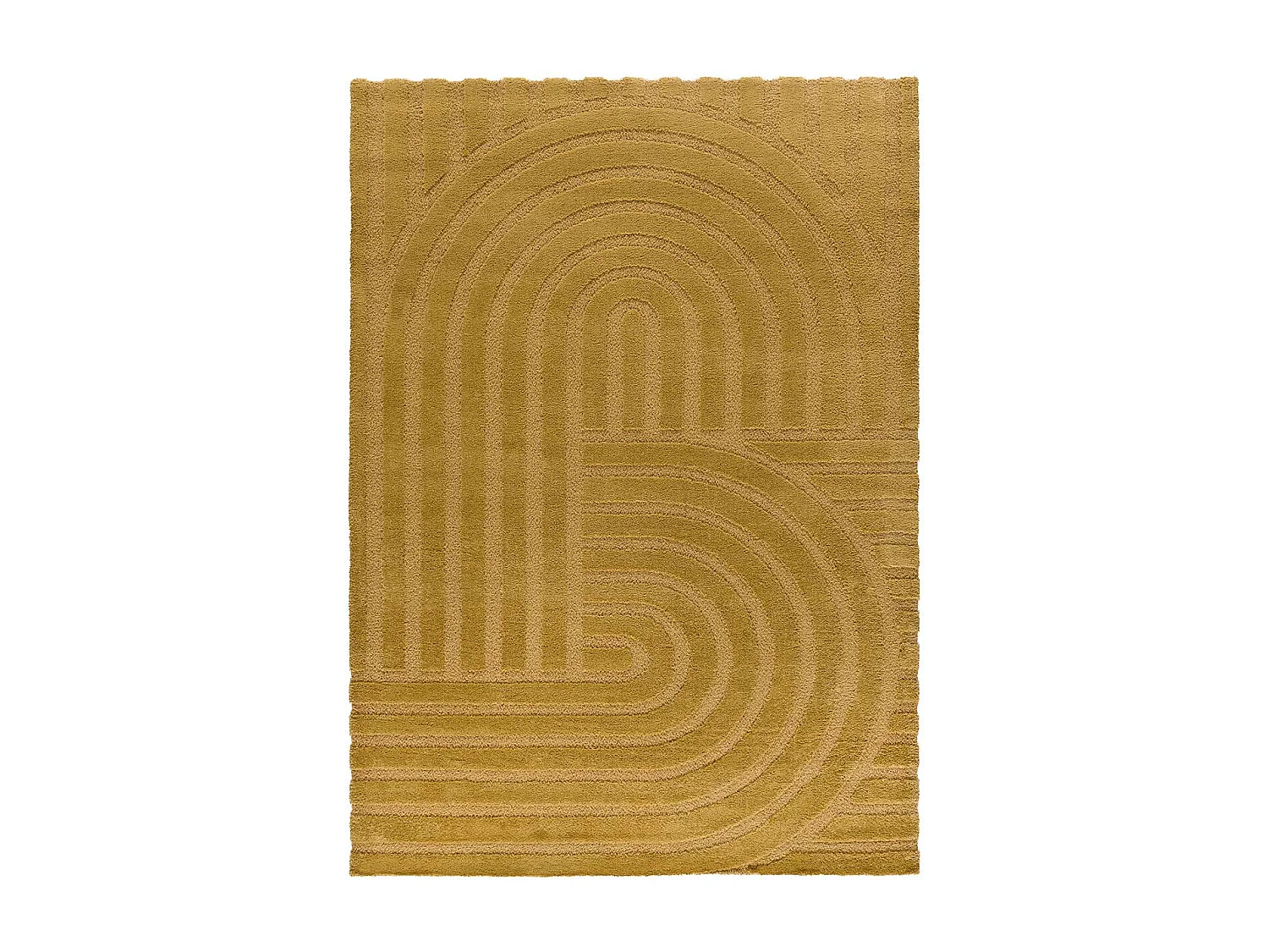 Tapis intérieur - scandinave - moutarde - 80 x 150 cm - SNOWY