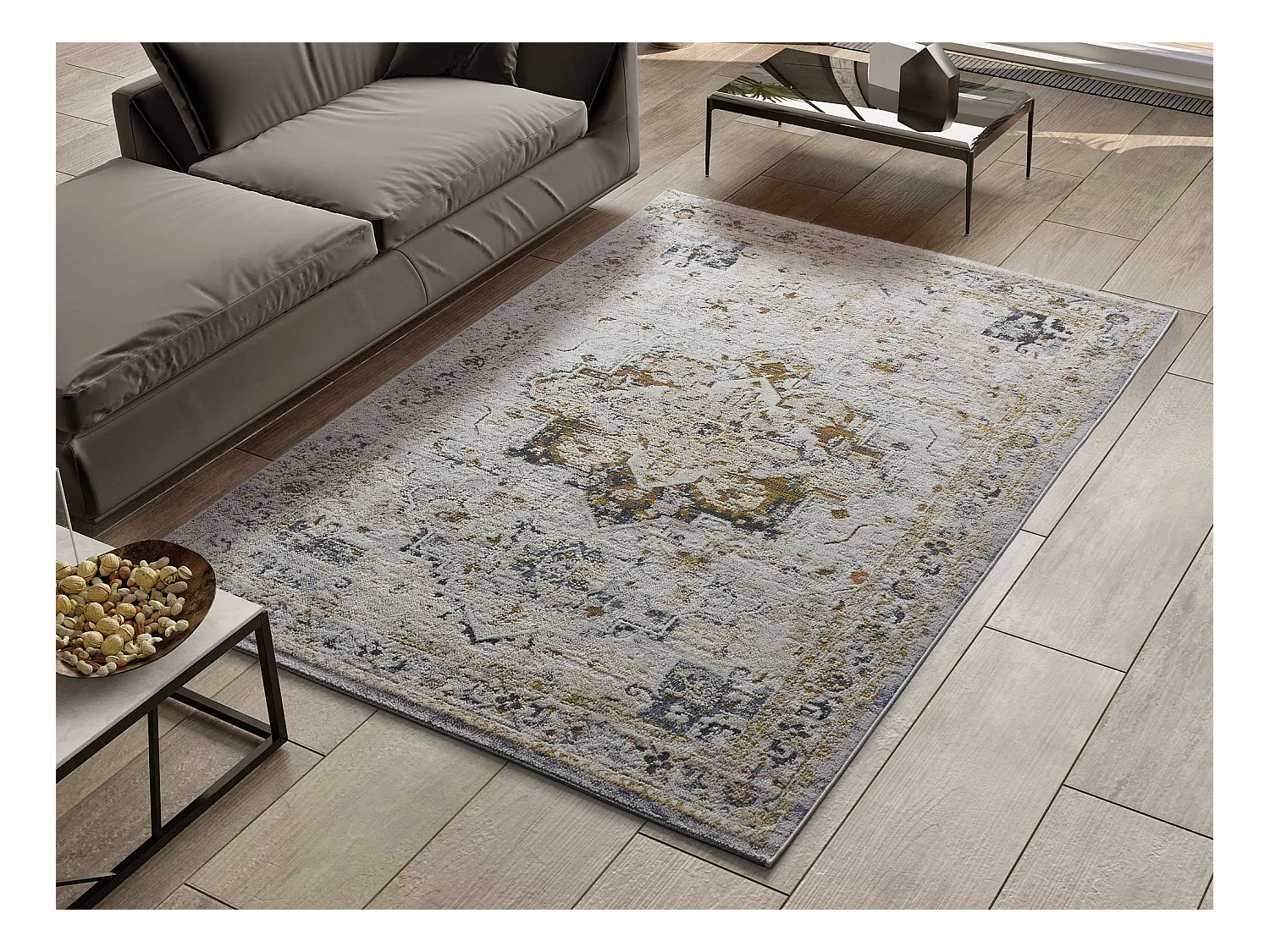 Tapis intérieur - vintage - multicolore - 115 x 170 cm - SPRINGS